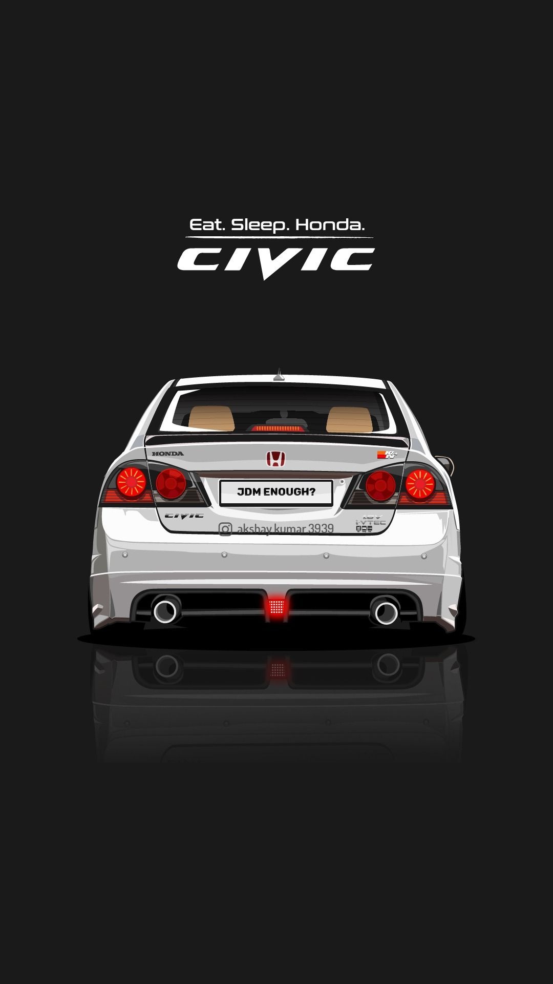 Honda, Civic enthusiasm, JDM wallpaper, Dynamic performance, 1080x1920 Full HD Handy