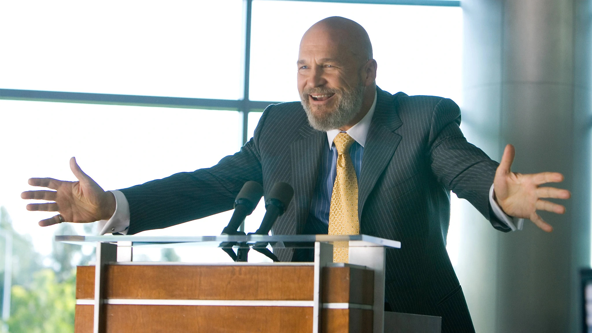 Obadiah Stane: Iron Monger, MCU, Created by writer Dennis O'Neil and artist Luke McDonnell. 2050x1160 HD Background.