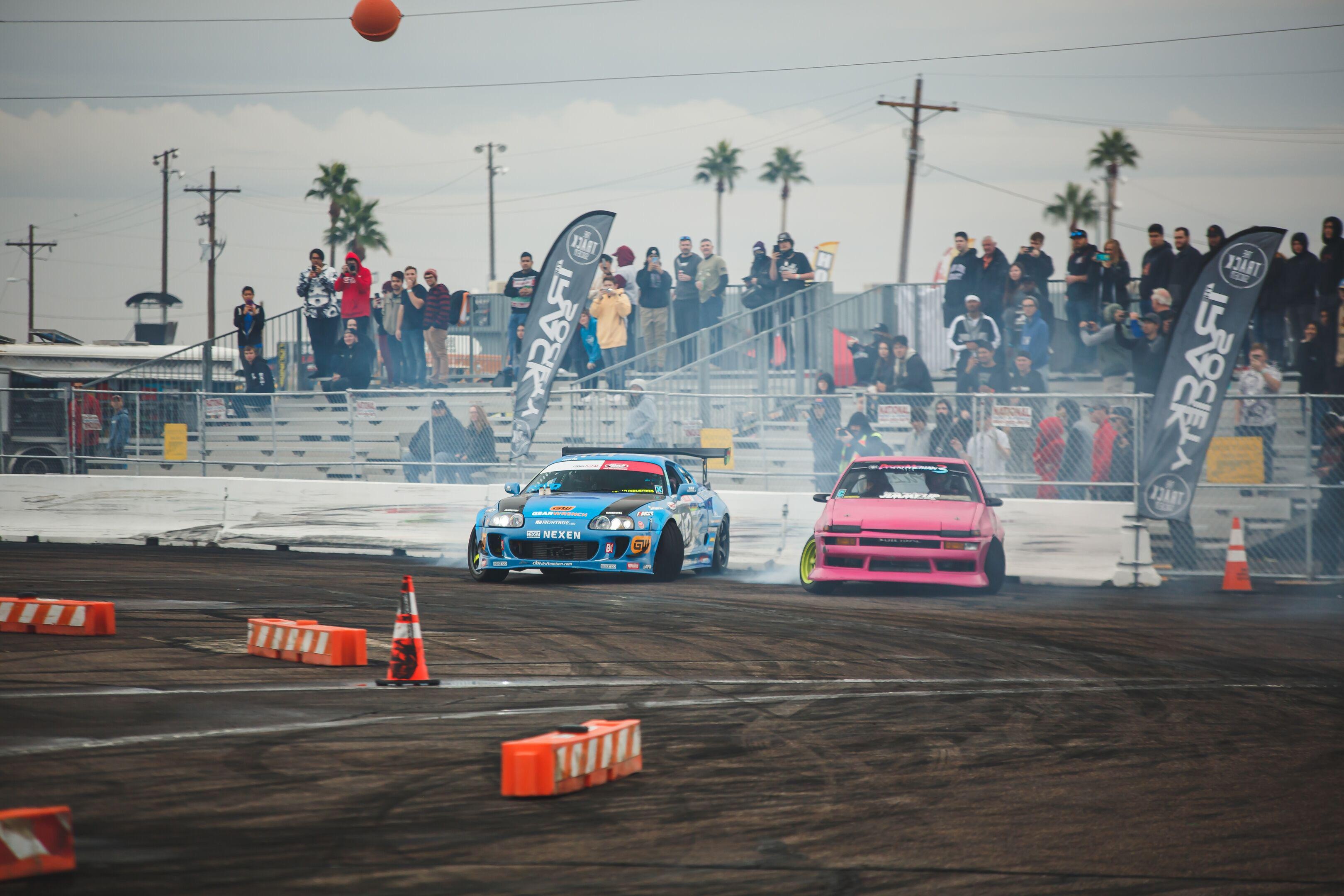 Drifting: Nexen Tires, Track Society racing event, Extreme oversteering. 3240x2160 HD Background.