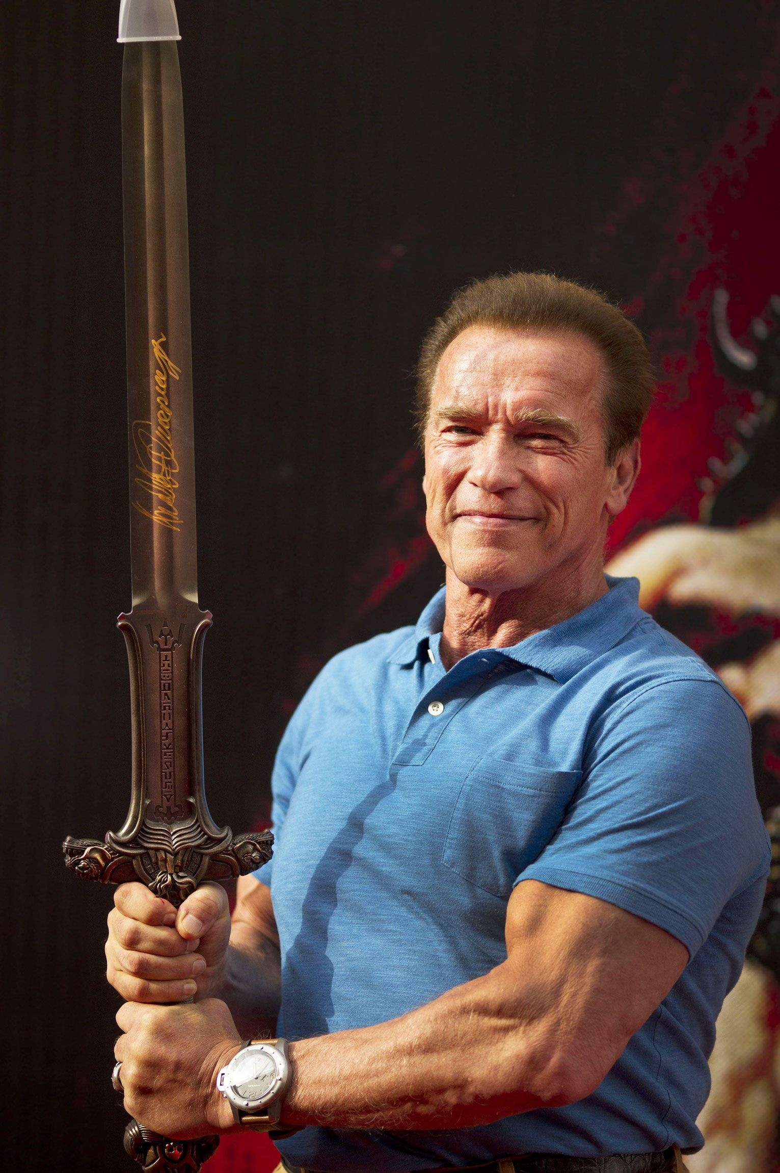 Conan (Arnold Schwarzenegger): An Austrian and American actor, The Barbarian, Fantasy. 1540x2300 HD Background.