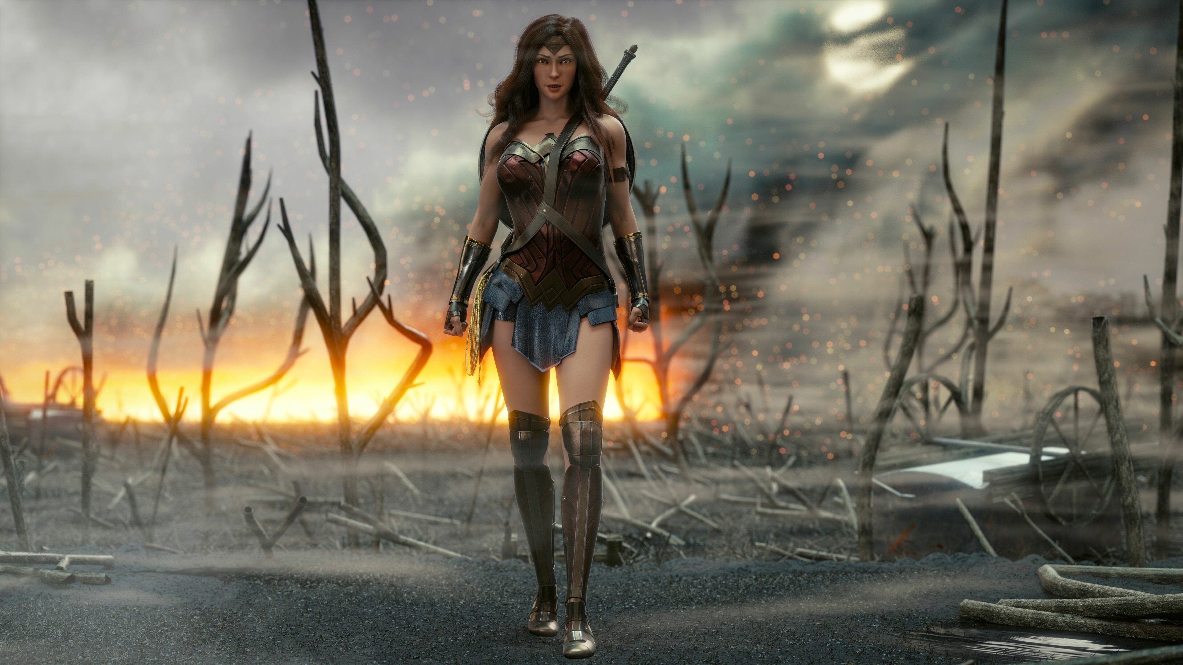 New Wonder Woman, Superhero wallpapers, Artwork wallpaper, Hero, 3840x2160 4K Desktop