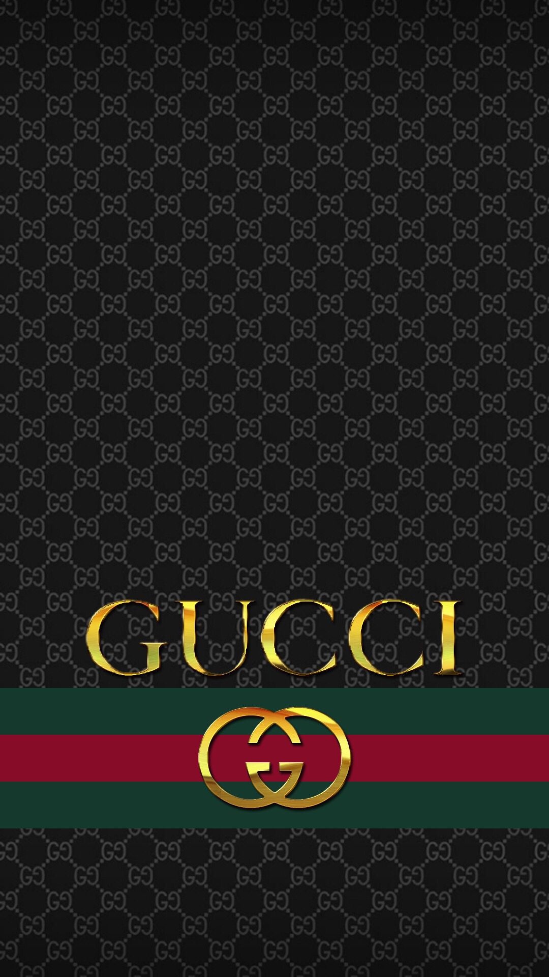 Gucci: Gucci's branding, The red and green stripe representing the pride of the company from its roots. 1080x1920 Full HD Background.