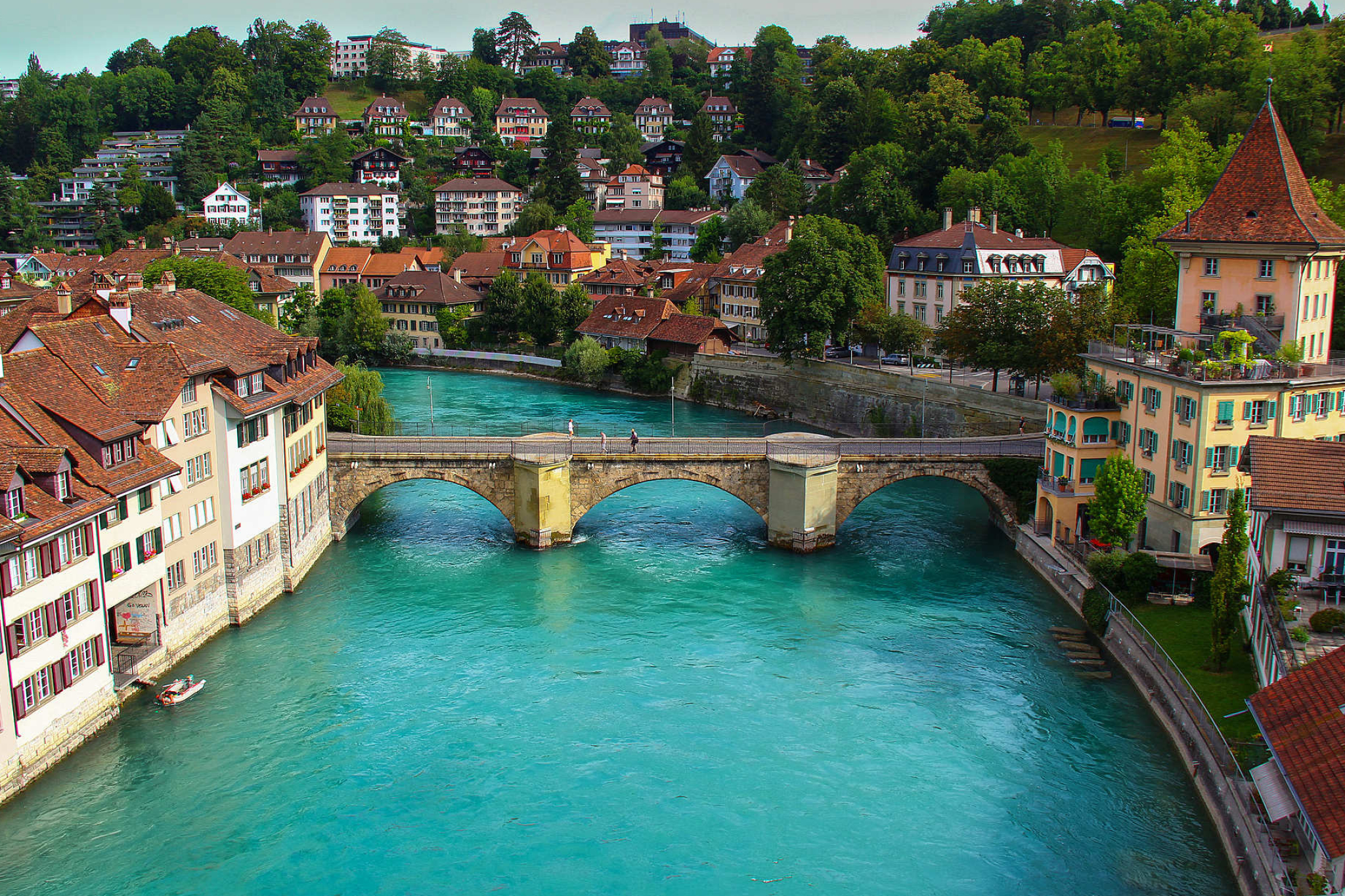 River Aare, Swiss beauty, Bern wallpapers, 2050x1370 HD Desktop