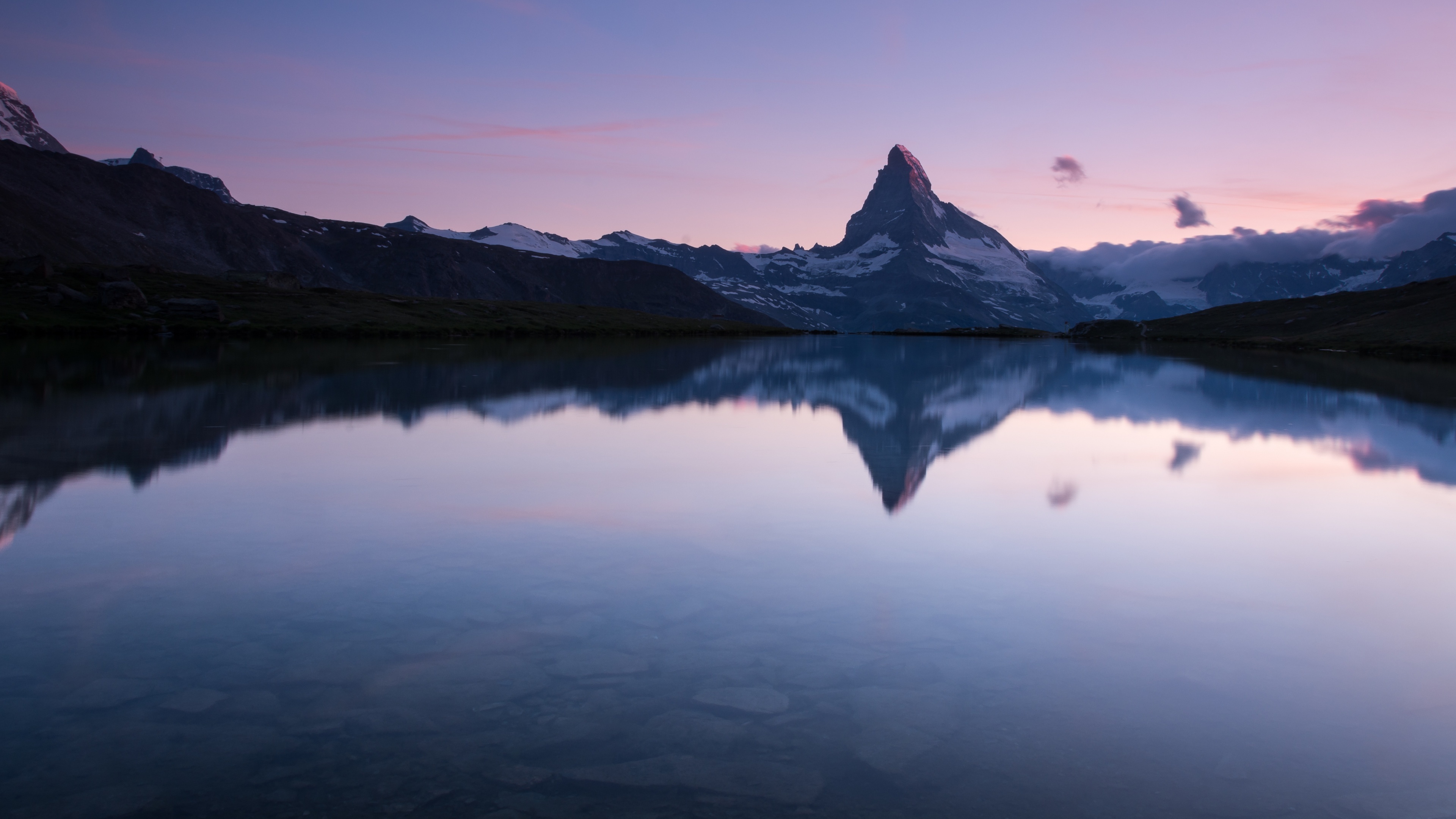 4K Matterhorn wallpaper, Stellisee reflection, Swiss tranquility, Captivating nature, 3840x2160 4K Desktop