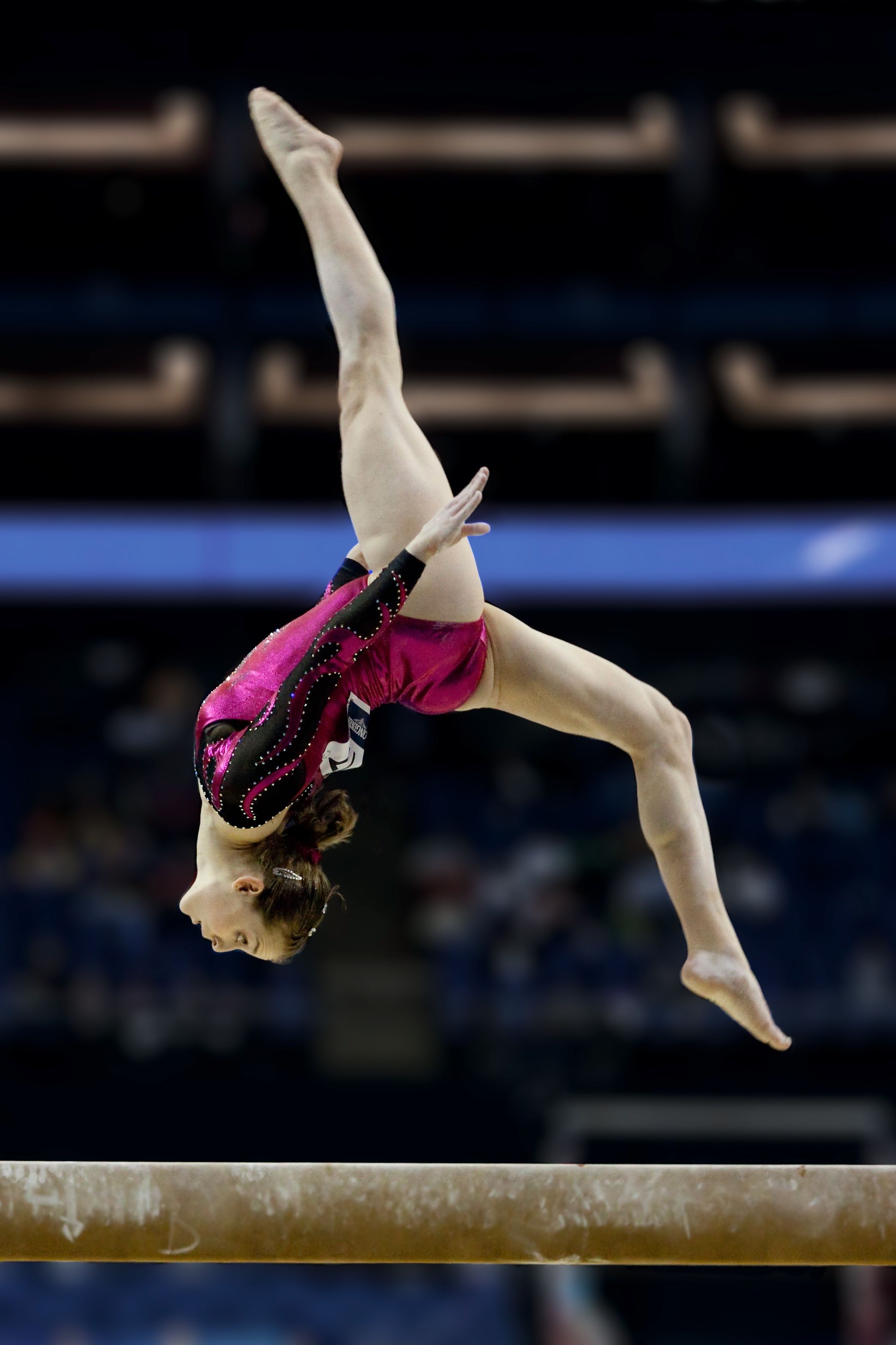 Balance Beam: An event performed using a rectangular artistic gymnastics apparatus, Official Olympic Sport. 2090x3140 HD Background.