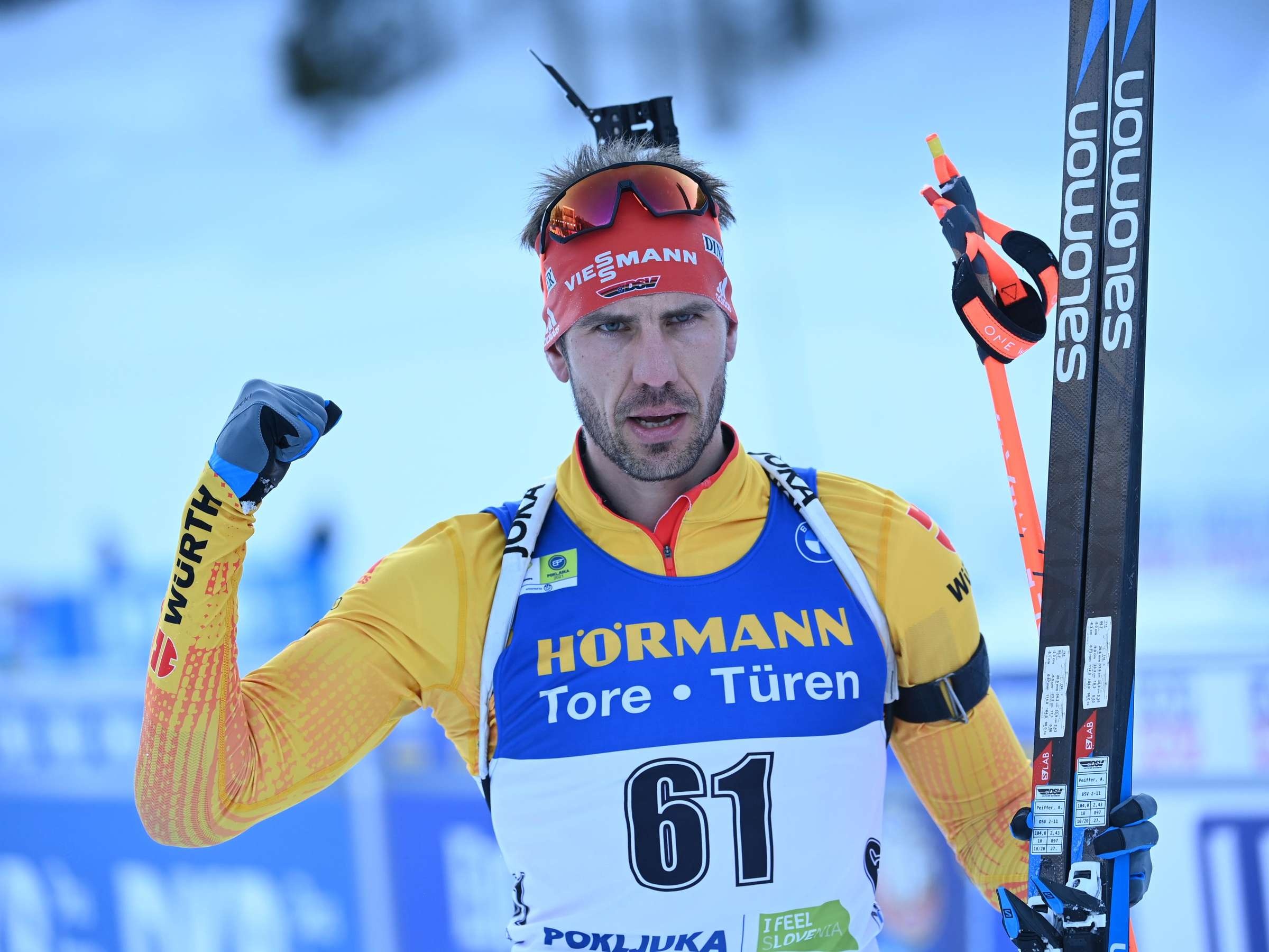 Biathlon: Arnd Peiffer, A German former biathlete, Sprint victories, 2018 Winter Olympics. 2400x1800 HD Wallpaper.
