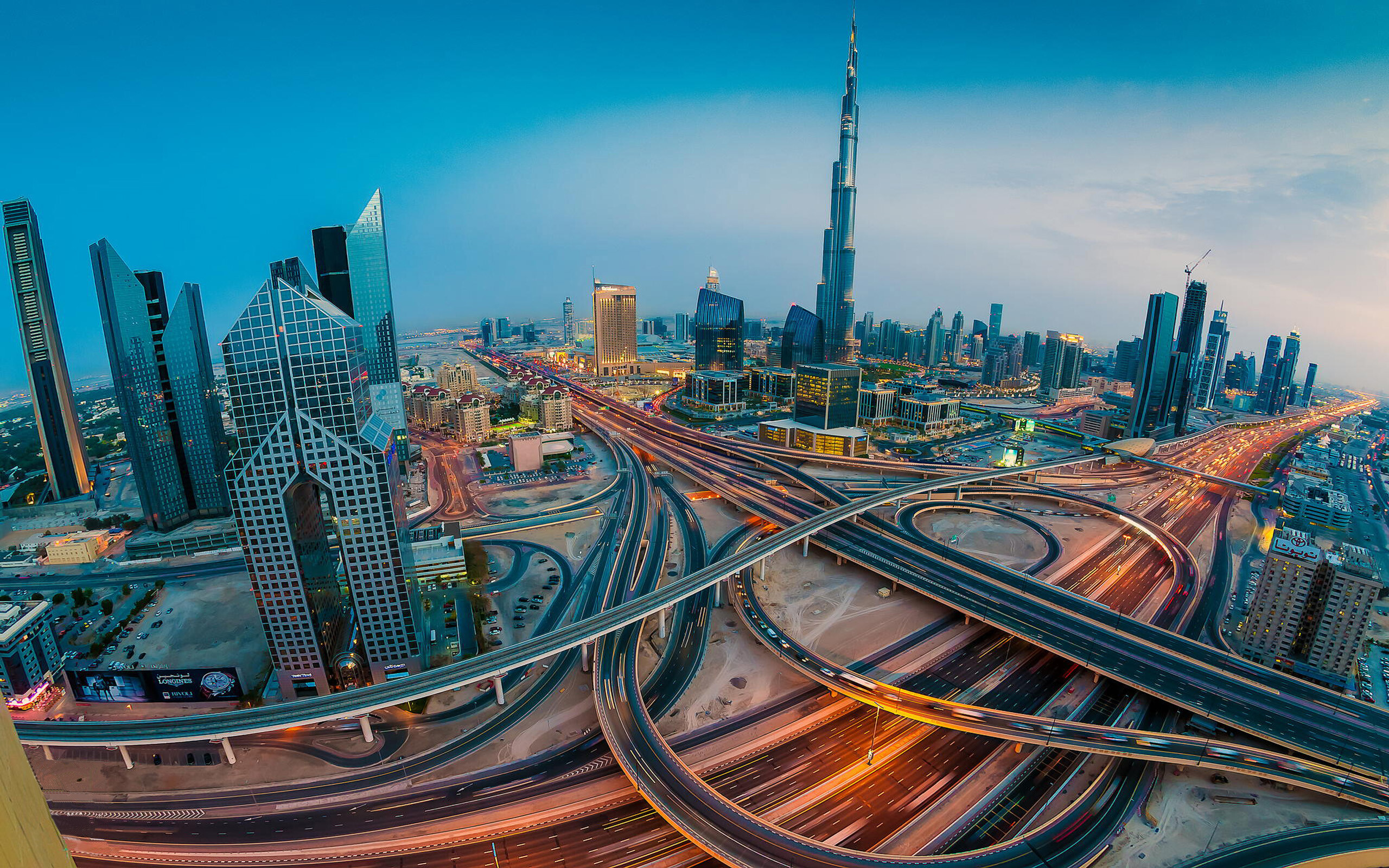 United Arab Emirates: The capital of the Emirate of Dubai, Skyscrapers. 2560x1600 HD Wallpaper.