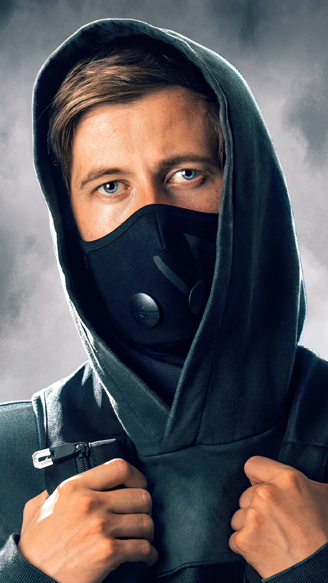 Alan Walker: A DJ/Producer with more than 20 billion audio/video streams worldwide. 1080x1920 Full HD Background.