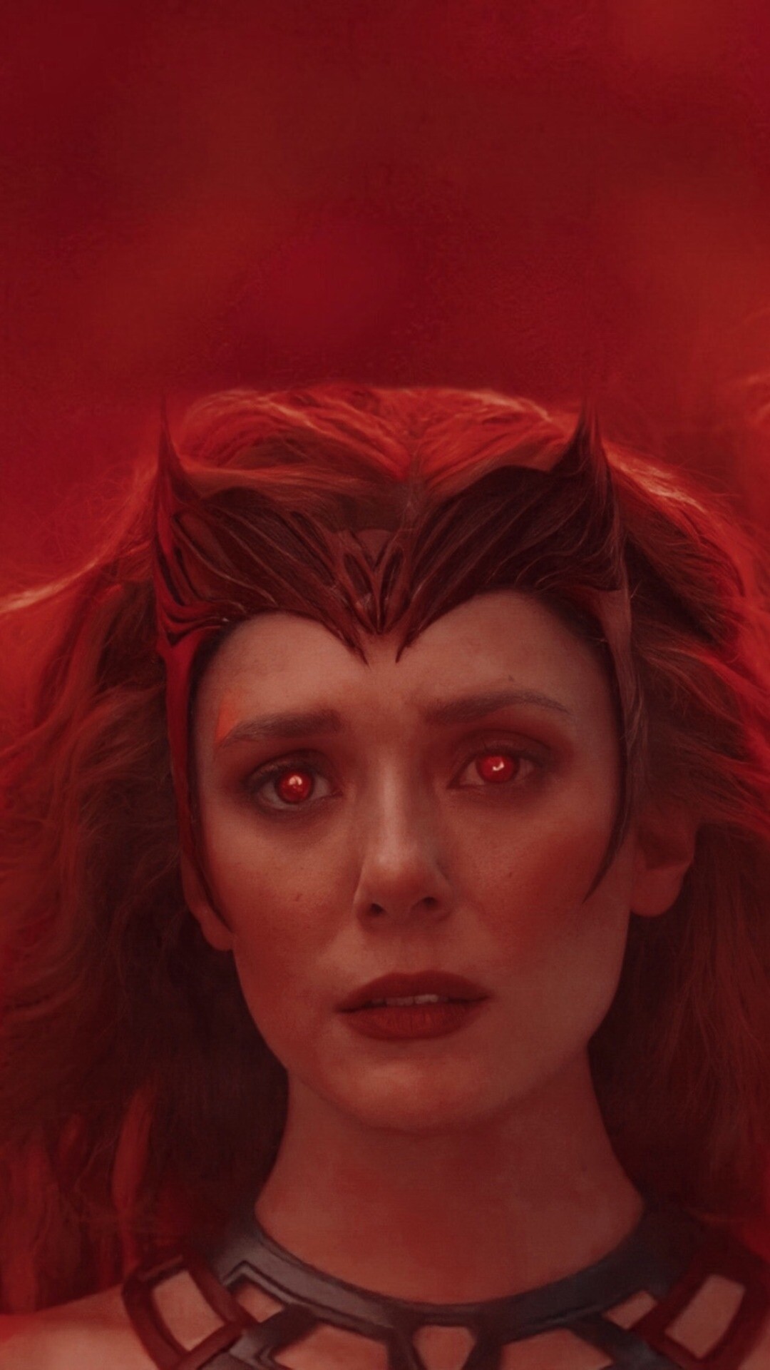 WandaVision: Scarlet Witch, an Avenger who engage in telepathy and telekinesis, and alter reality. 1080x1920 Full HD Background.
