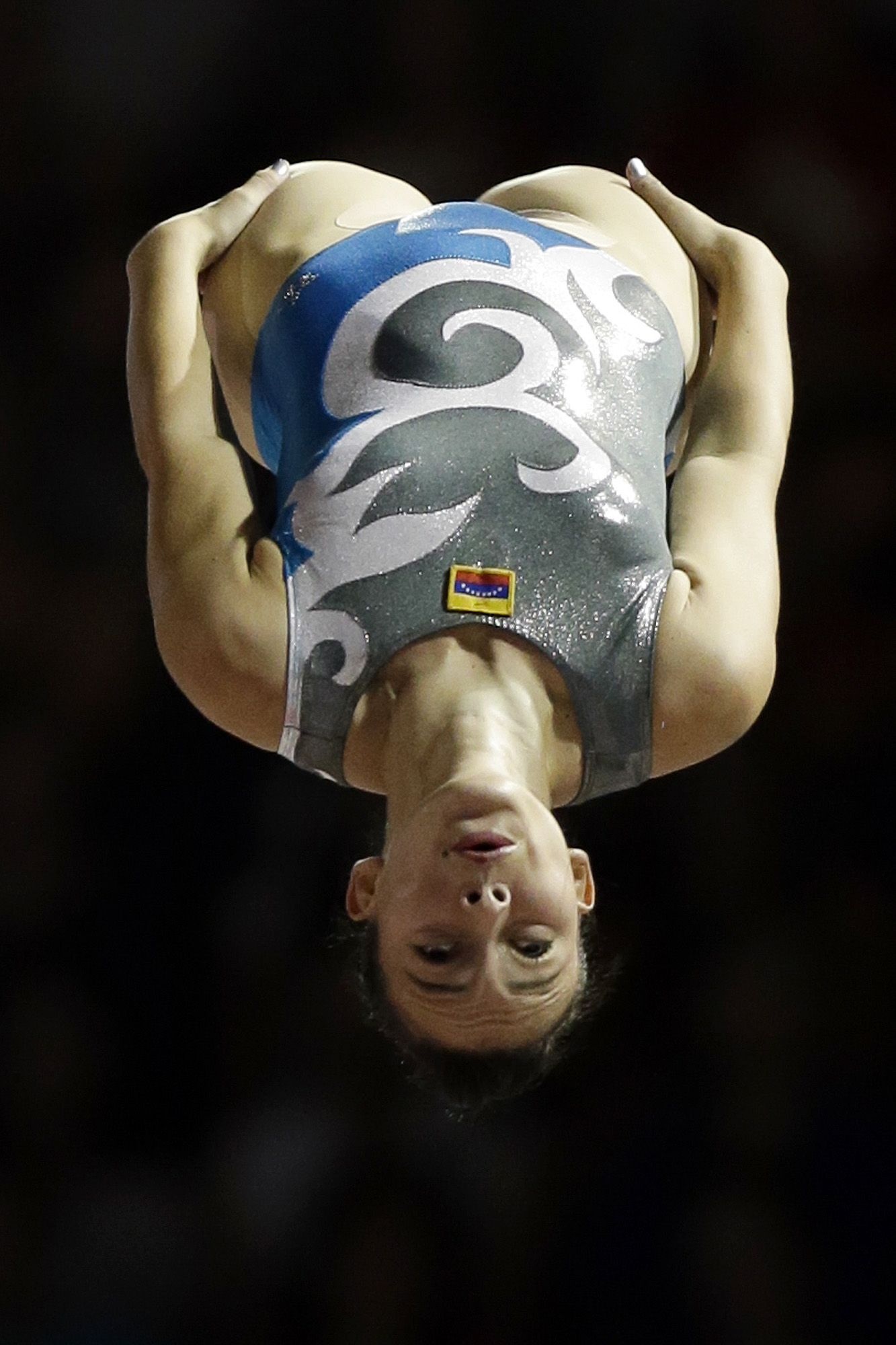 Trampoline gymnastics: Venezuela's Alida Rojo performs during the women's competition at the Pan Am Games in Toronto. 1340x2000 HD Wallpaper.