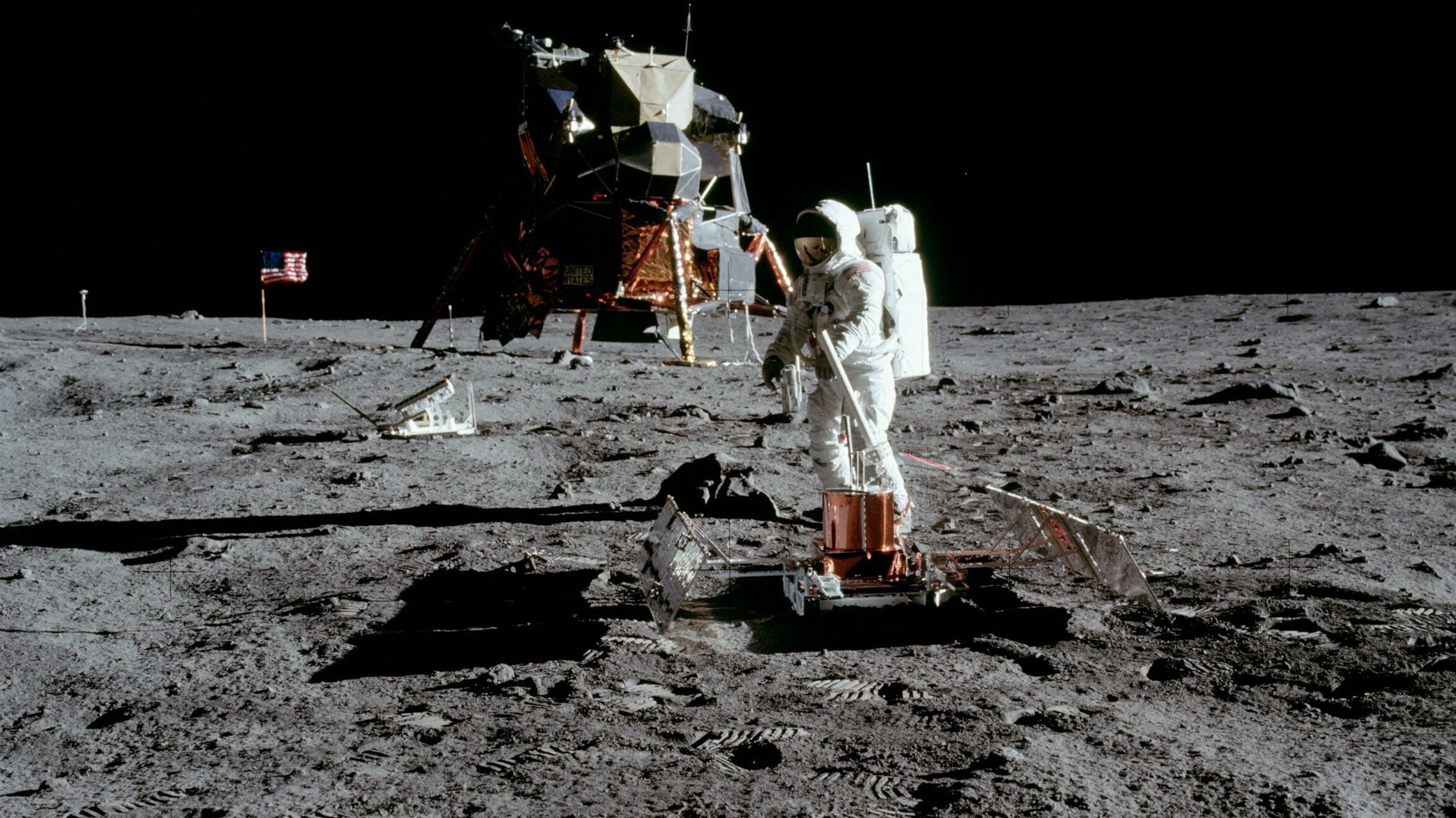 Apollo 11: The first mission to land humans on the Moon, Space. 2350x1330 HD Wallpaper.