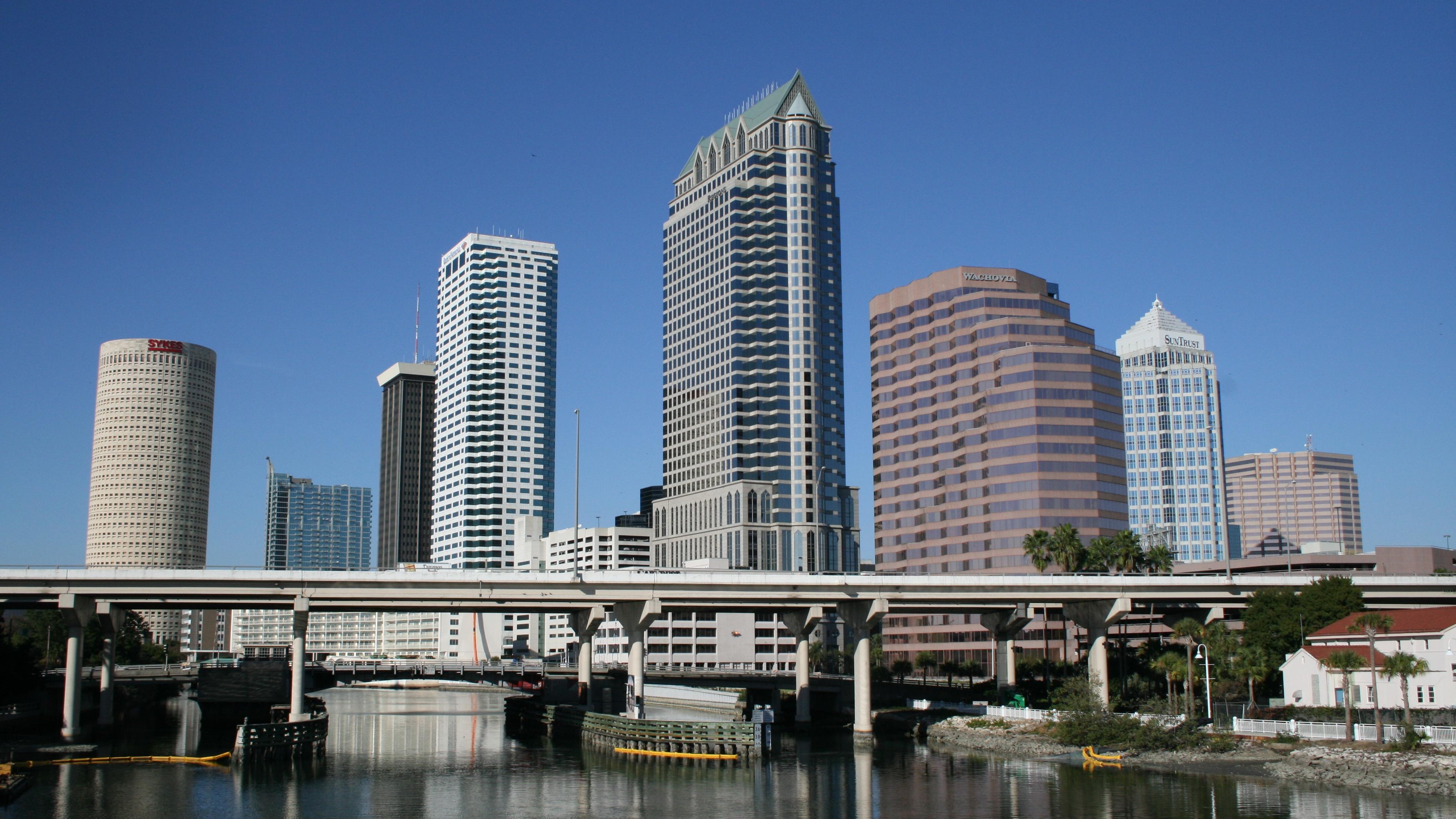 Tampa skyline, Wikimedia Commons, Open-source images, Free resources, 3810x2140 HD Desktop