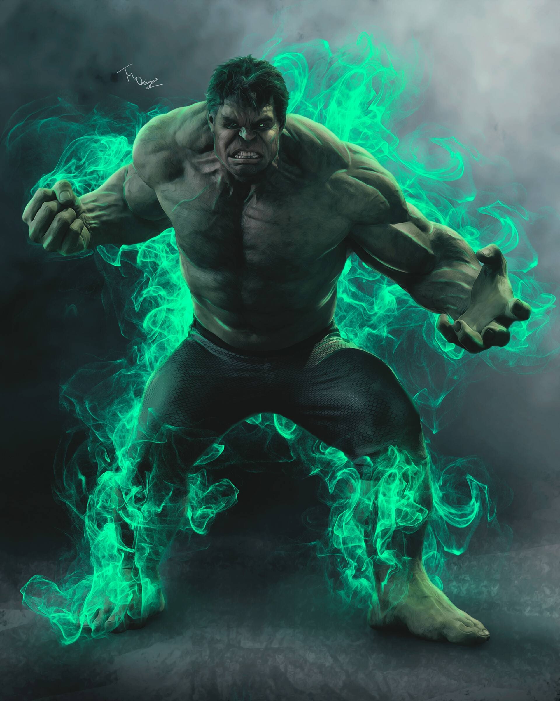 Incredible Hulk, Hulk 4K HD wallpapers, Dynamic Hulk visuals, Marvel superhero strength, 1920x2400 HD Handy