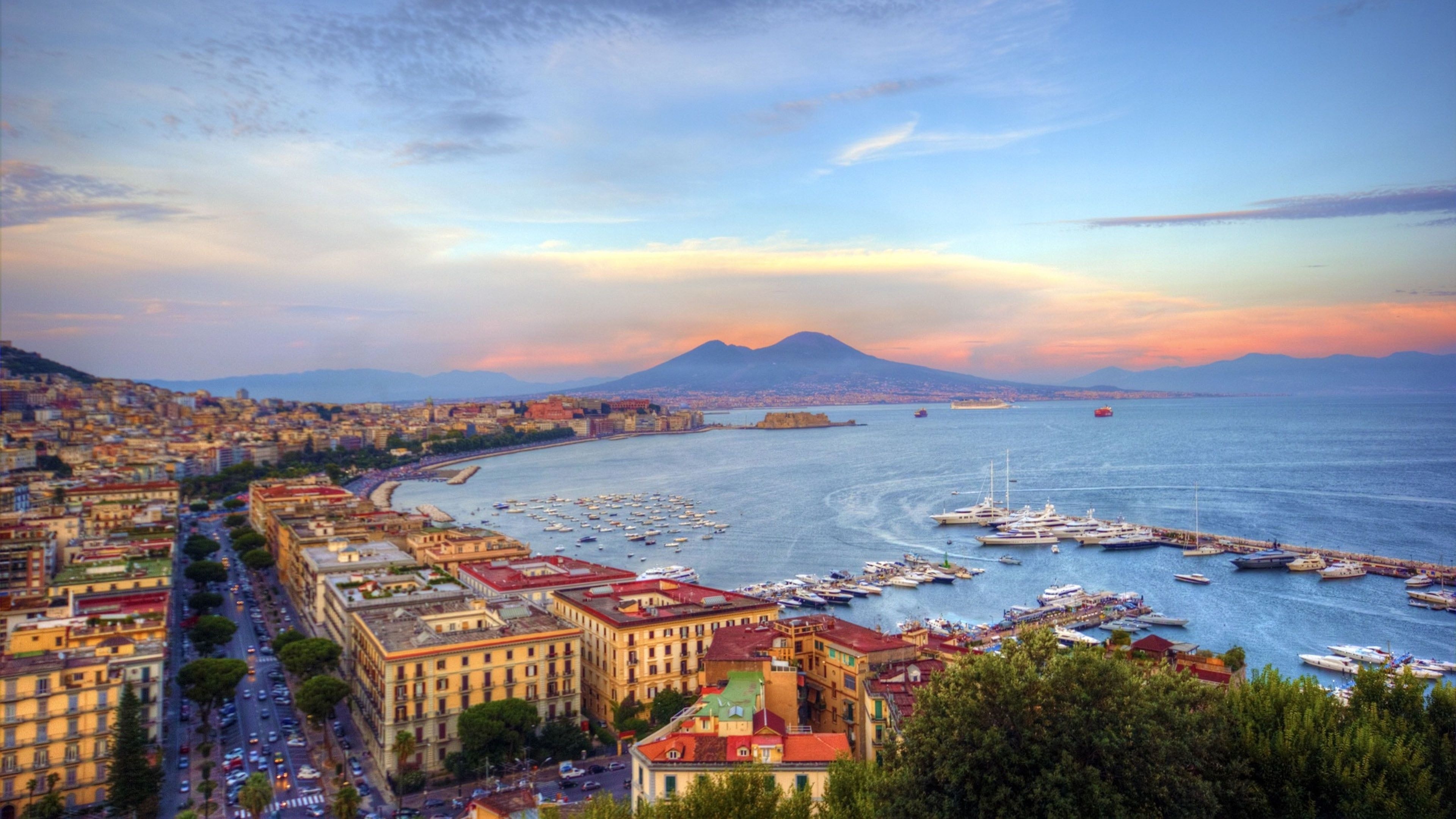 Vesuvio, Naples coastal city, Mount Vesuvius, 3840x2160 4K Desktop