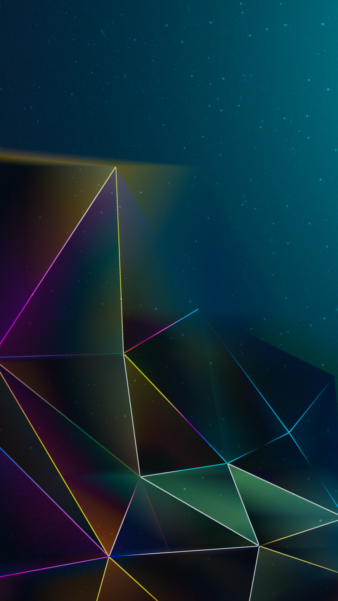 Triangle: Abstract ornament, Complementary angles, Lines structure. 1080x1920 Full HD Background.