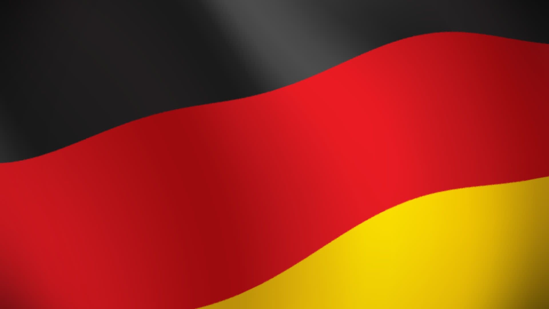 Flag of Germany: The center of the Protestant Reformation, The largest economy in Europe, Eurozone member. 1920x1080 Full HD Background.