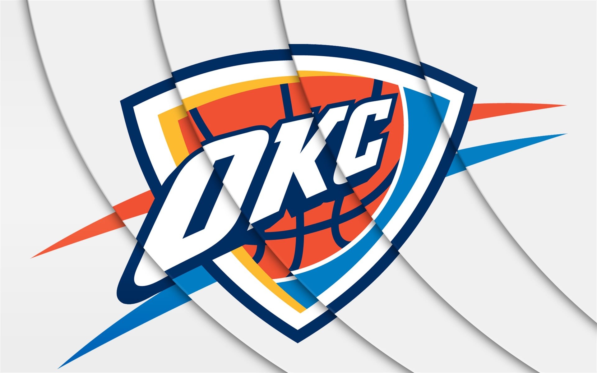 Oklahoma City Thunder, Oklahoma Thunder art, NBA team, Basketball logo, 1920x1200 HD Desktop