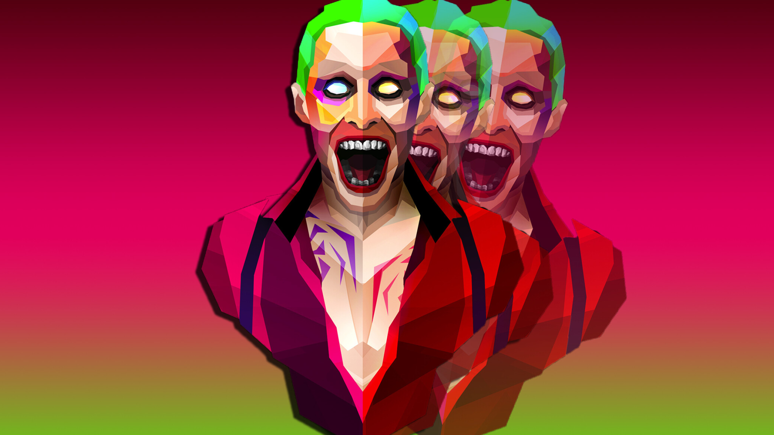 Suicide Squad: Joker, Artwork, Painting, Performing arts. 2560x1440 HD Wallpaper.