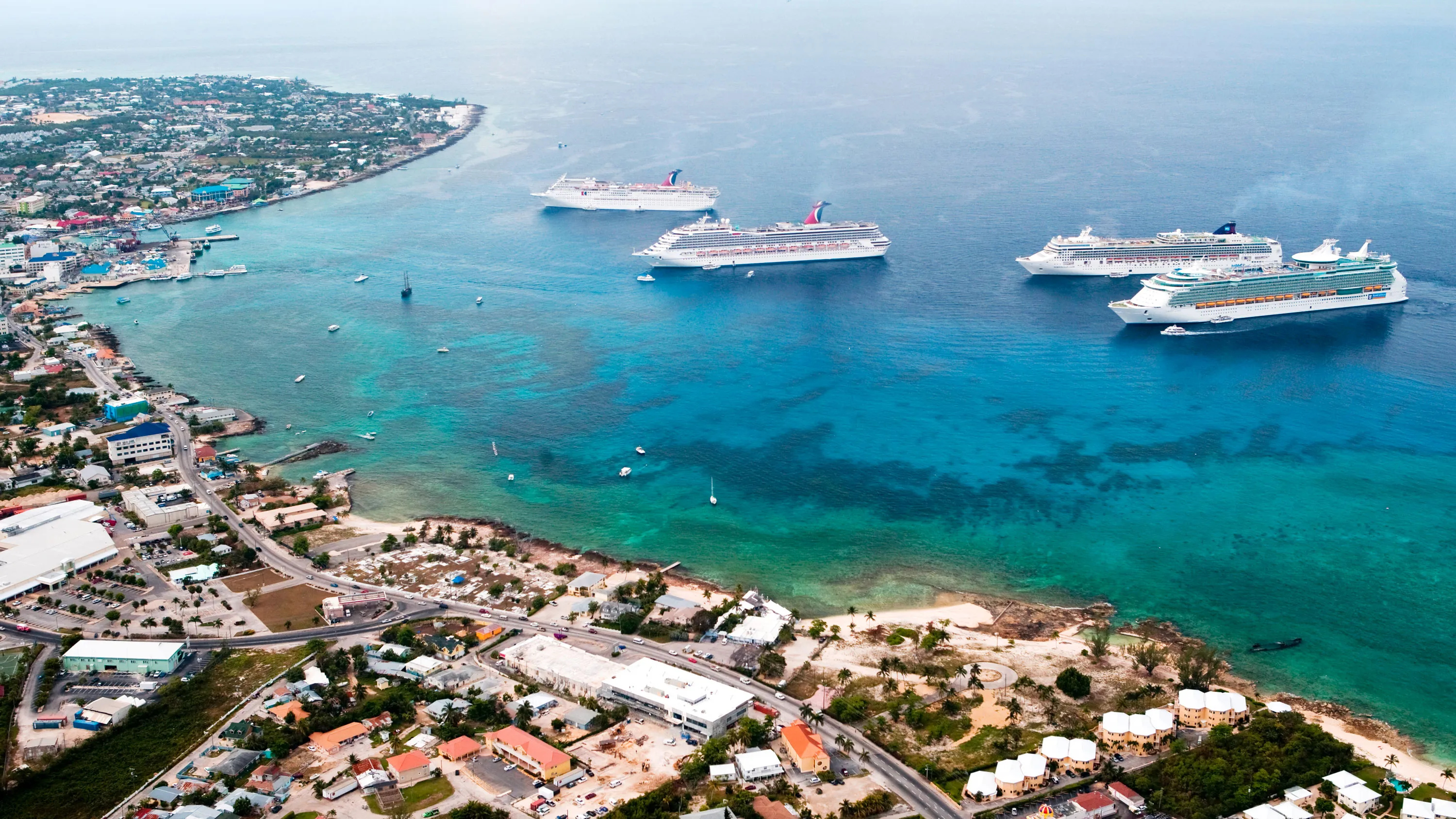 Cayman Islands, Travels, Grand Cayman's cruise port, Turning away ships, 3000x1690 HD Desktop