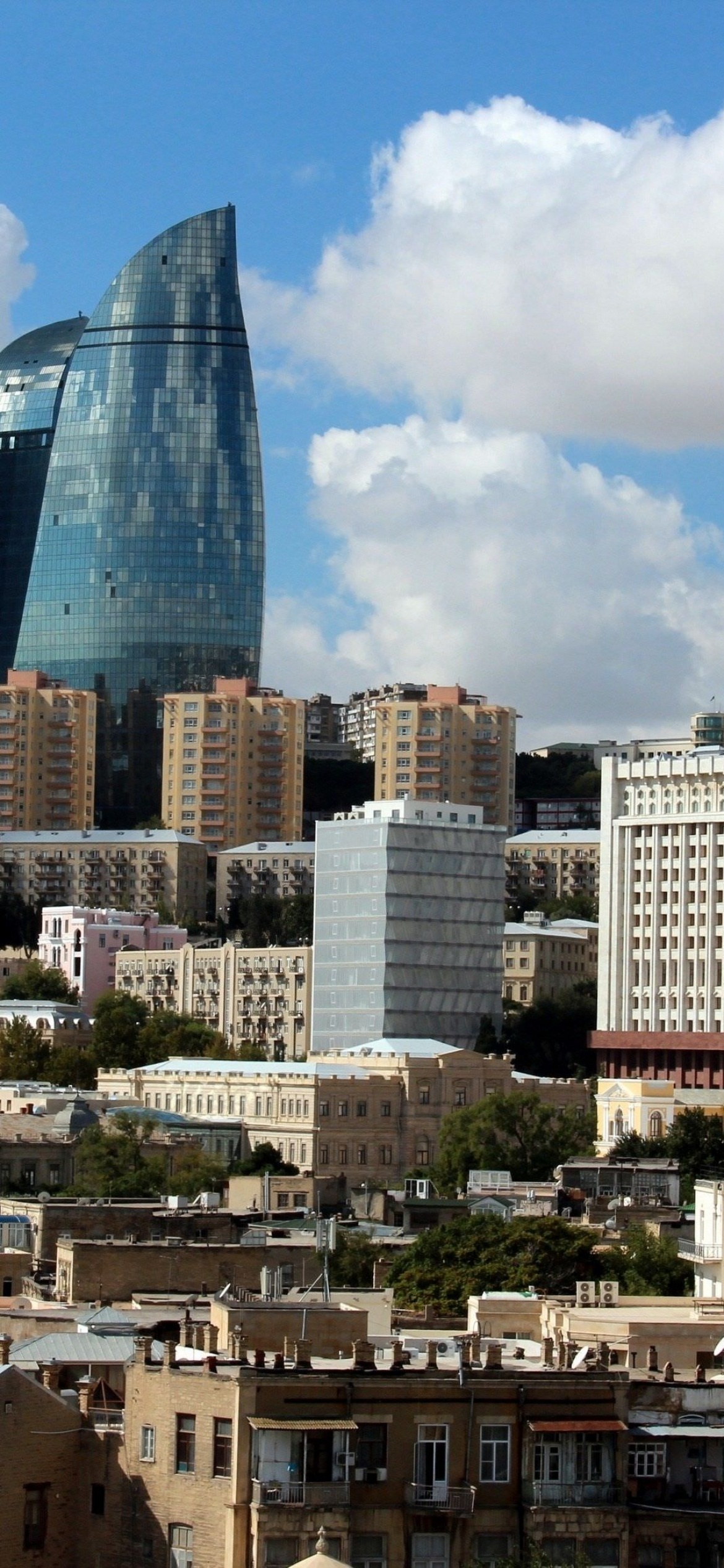 Download Baku, Phone desktop wallpapers, Azerbaijan travel, Night views, 1170x2540 HD Phone
