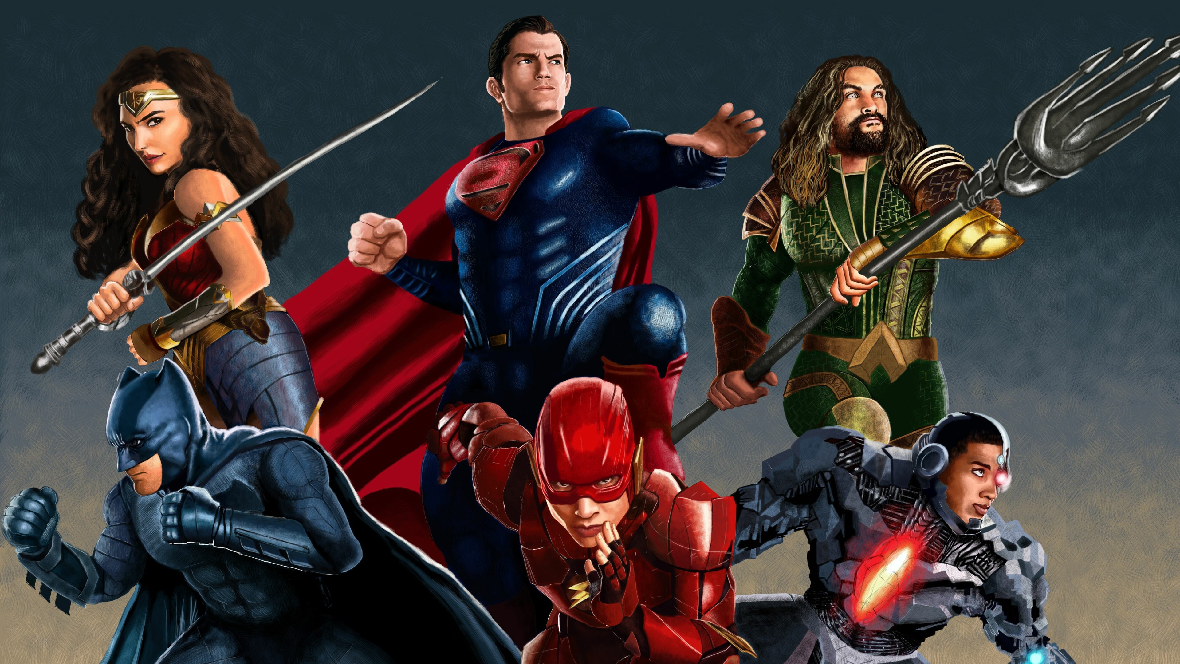 Justice League, Wallpapers, Superheroes, Team, 3840x2160 4K Desktop