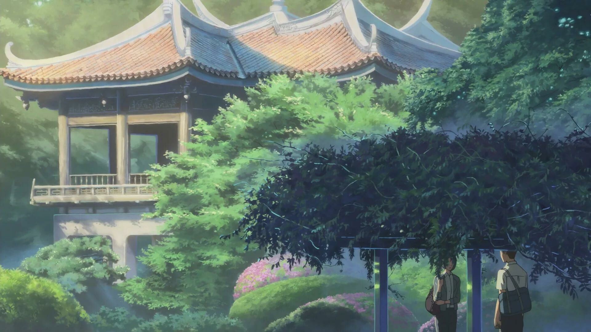 The Garden of Words: A 2013 Japanese anime drama film written, directed and edited by Makoto Shinkai. 1920x1080 Full HD Wallpaper.