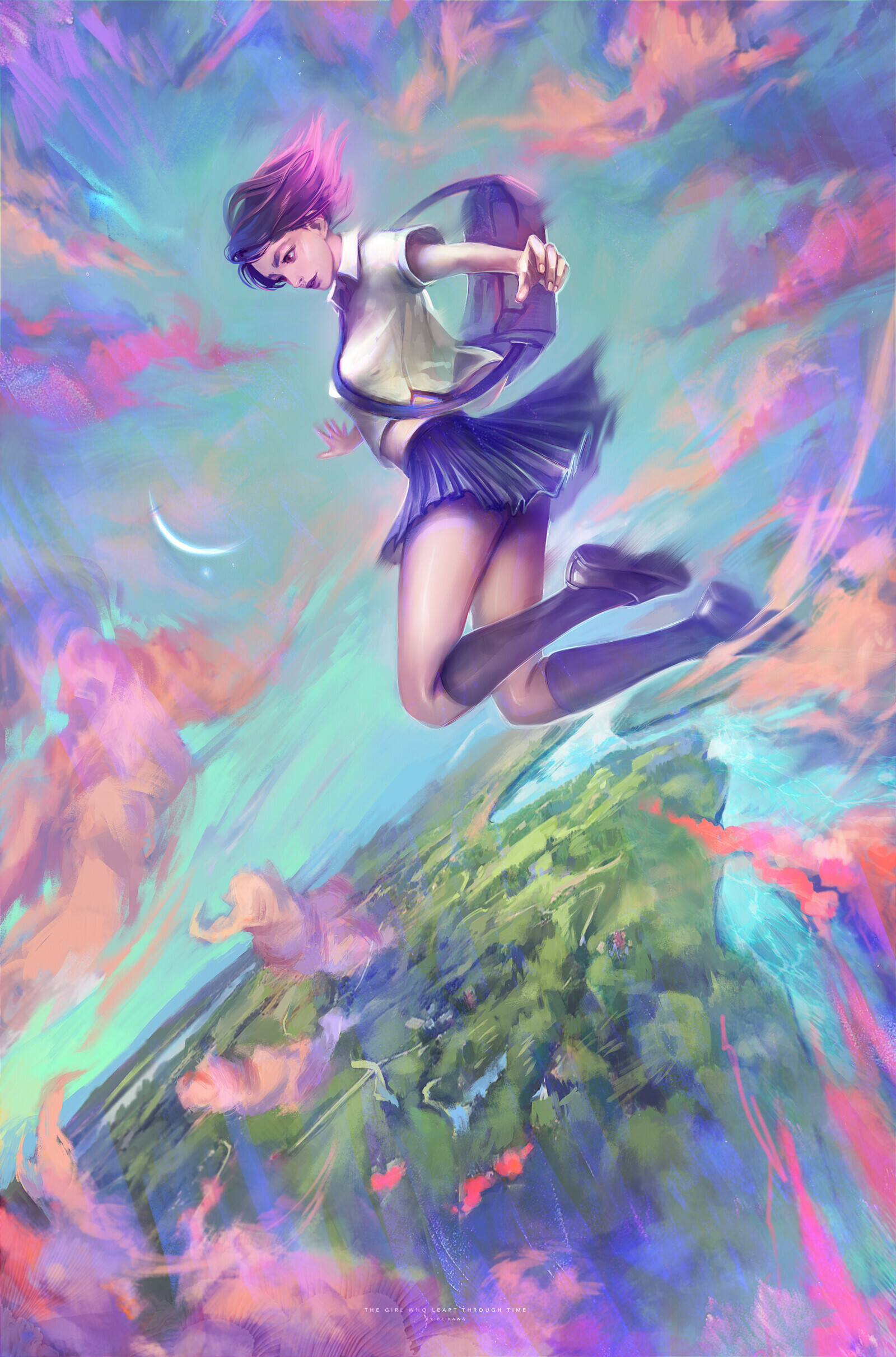 The Girl Who Leapt Through Time: 17-year-old Makoto Konno, Fictional character. 1600x2430 HD Wallpaper.