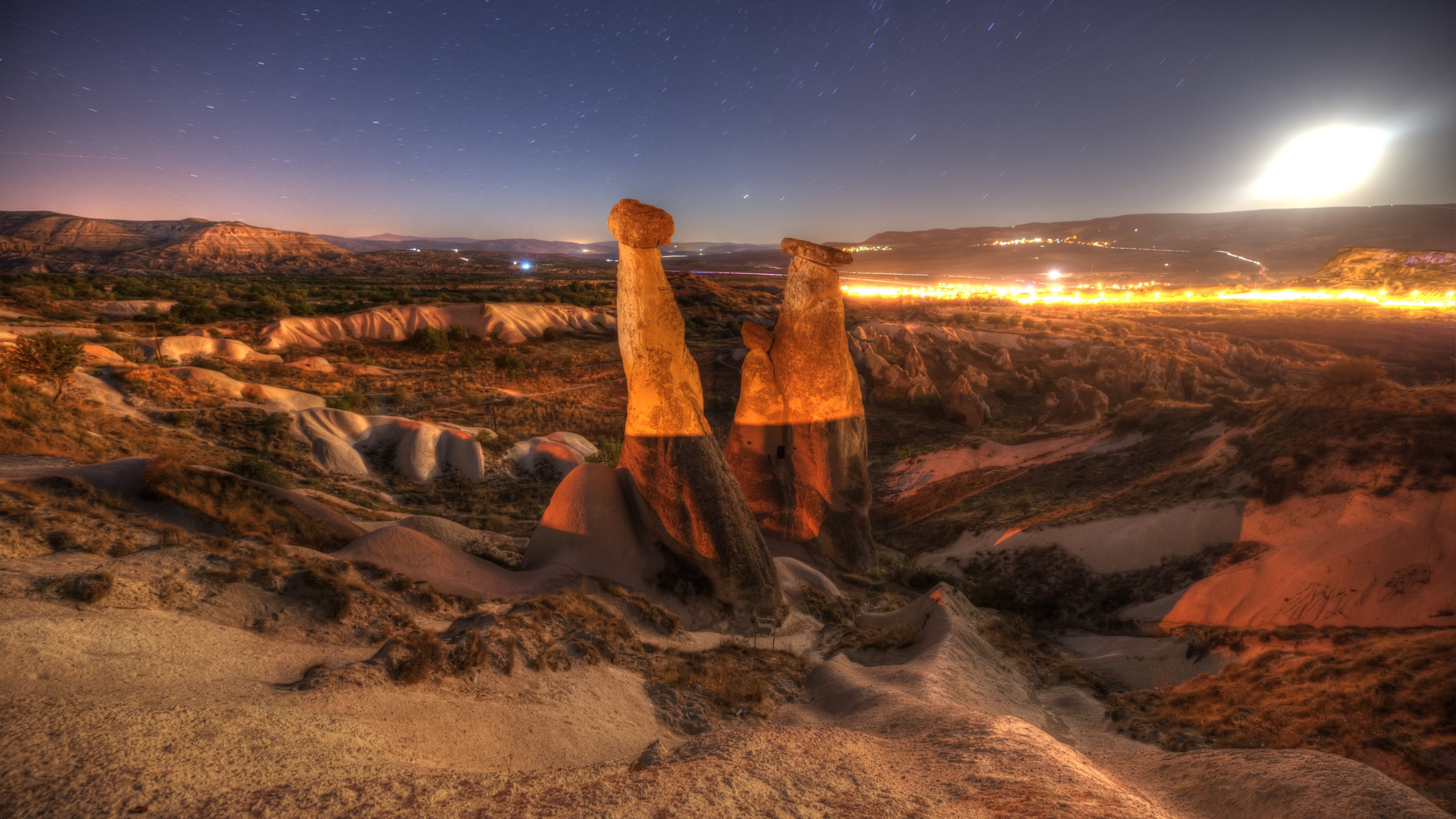 Goreme National Park, Hoodoo rocks, Fairy chimneys, Geological formations, 3840x2160 4K Desktop