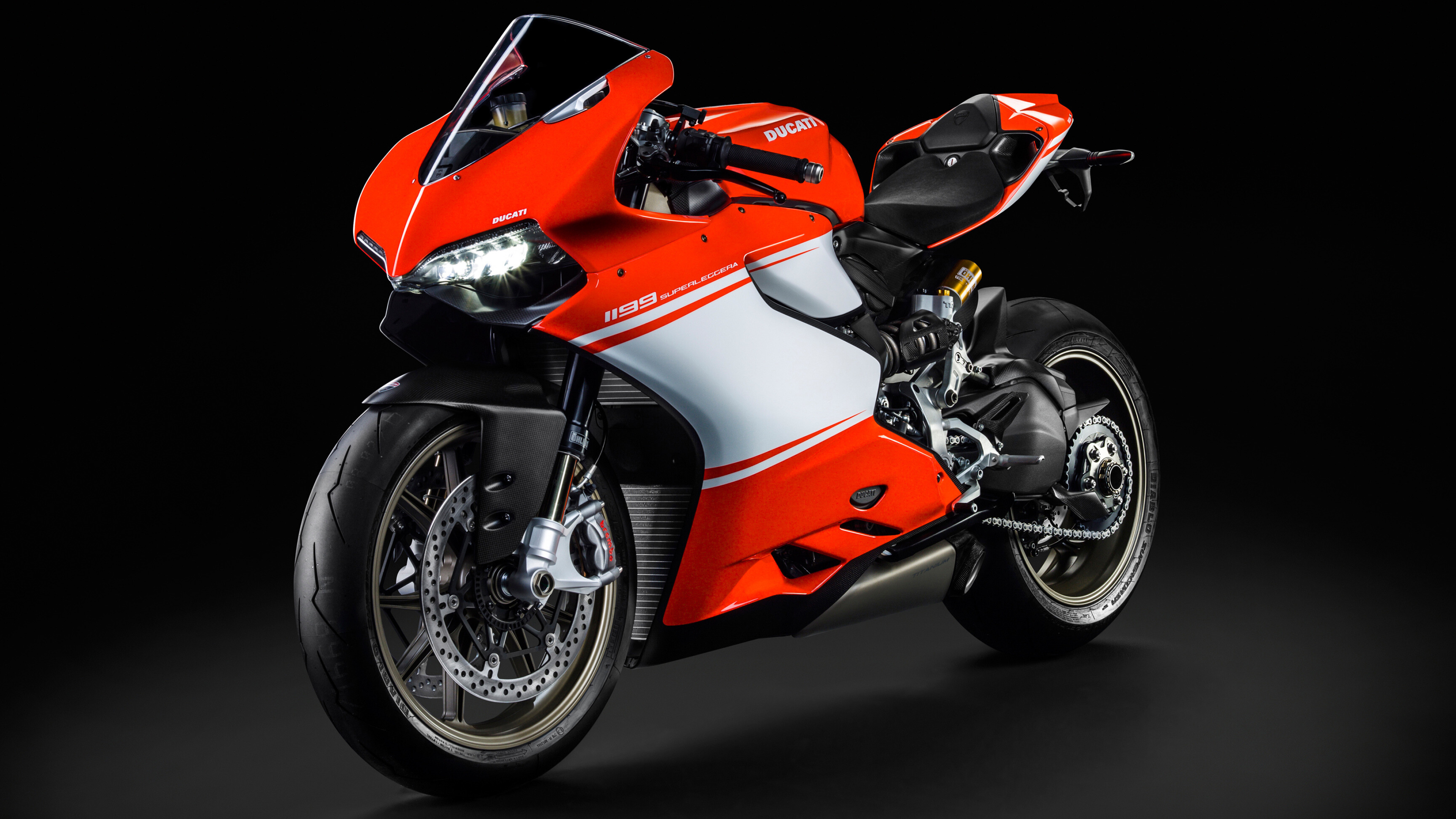 Ducati: 1199 Superleggera model, Italian motorcycle. 3840x2160 4K Background.