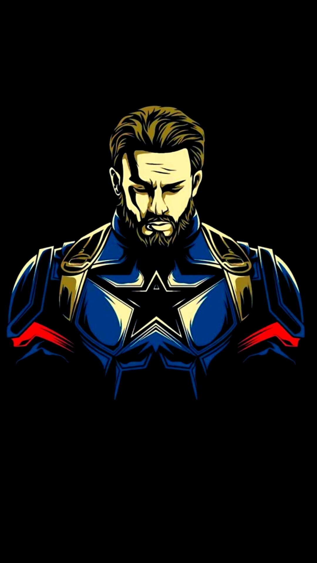 Avengers: Captain America, Endgame, Artwork. 1080x1920 Full HD Background.