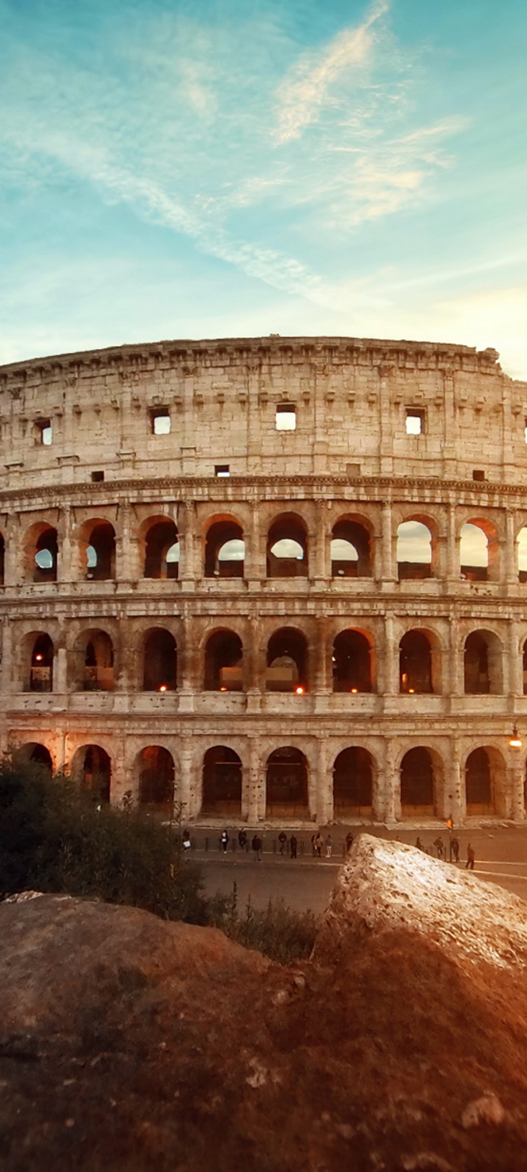 Rome: Colosseum, Amphitheater, Historical structure. 1080x2400 HD Wallpaper.