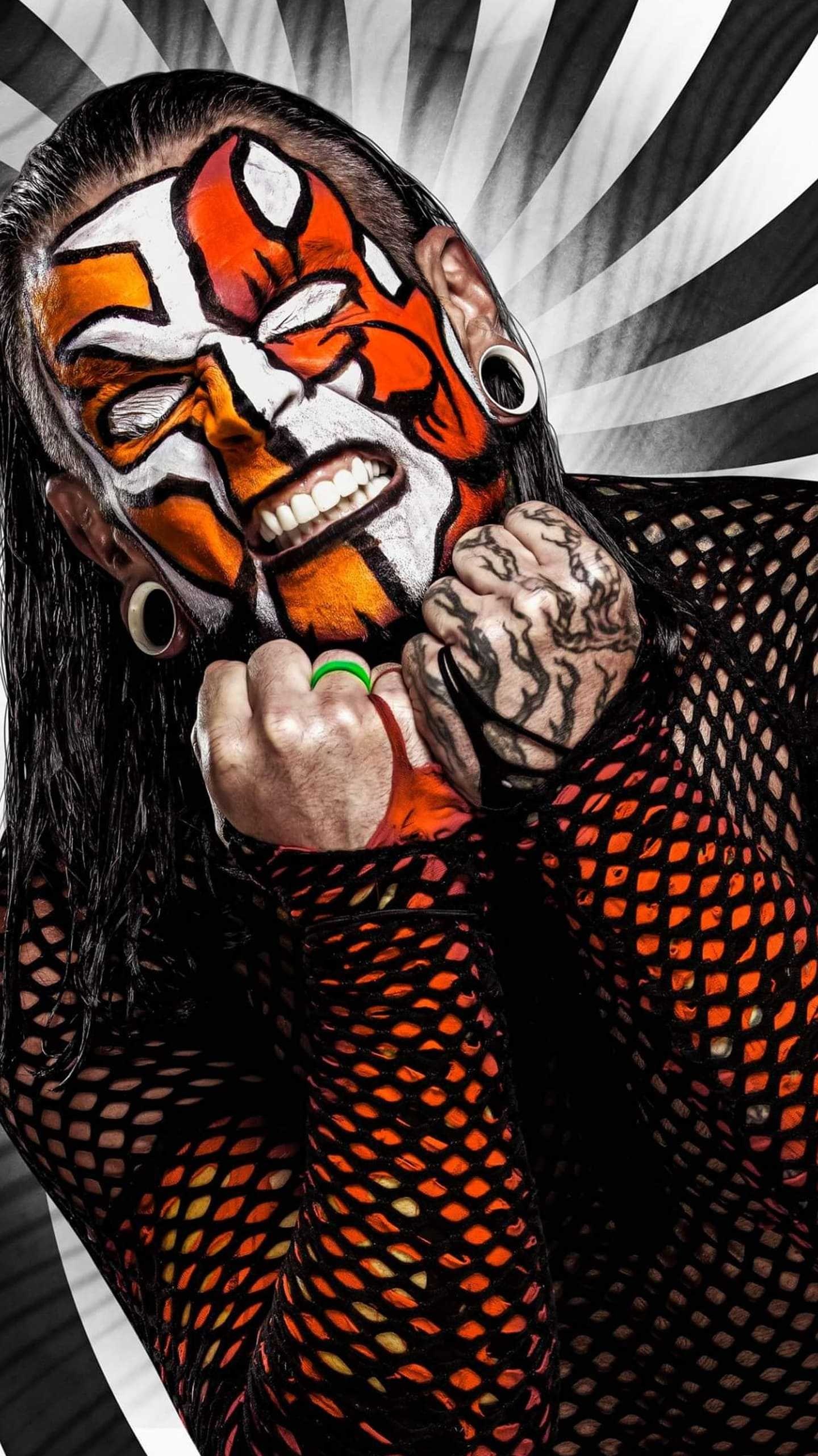 Jeff Hardy, Unique style, Captivating presence, Wrestling icon, 1440x2560 HD Phone