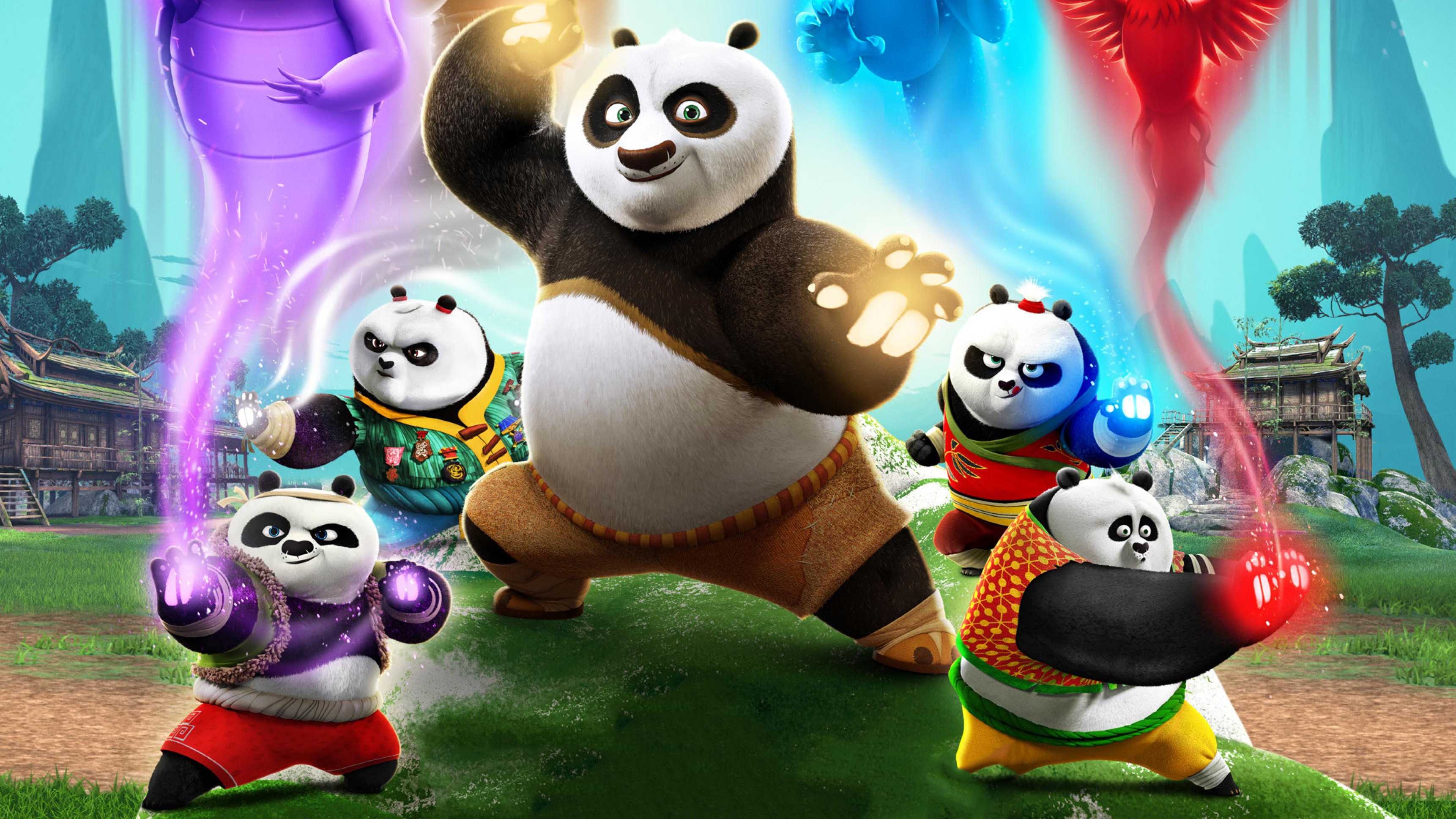 Kung Fu Panda, Desktop wallpaper, Animated movie, Panda's wallpaper, 3450x1940 HD Desktop