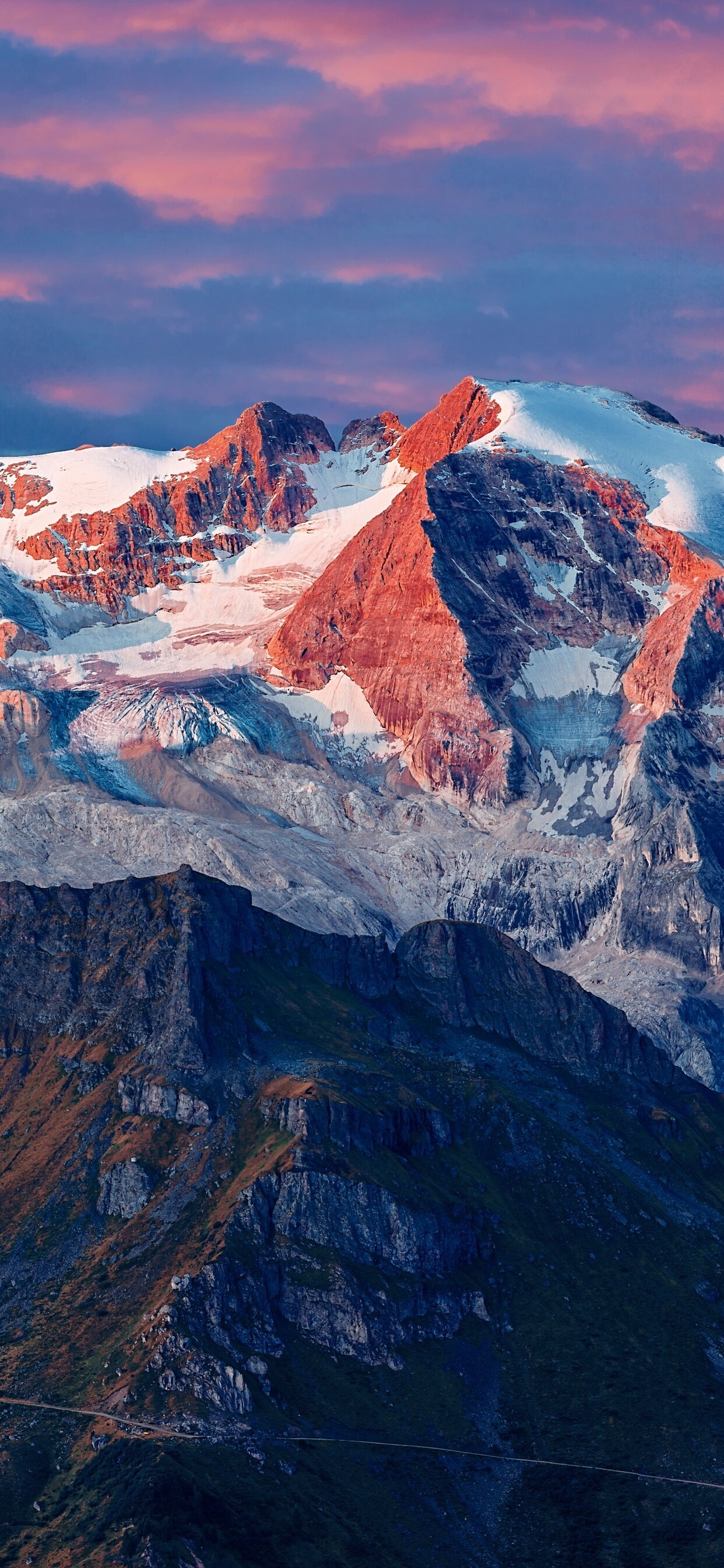 Glacier: Marmolada Glacier, Italy, Dolomites, Alps, Mountains, Natural landscape. 1250x2690 HD Background.