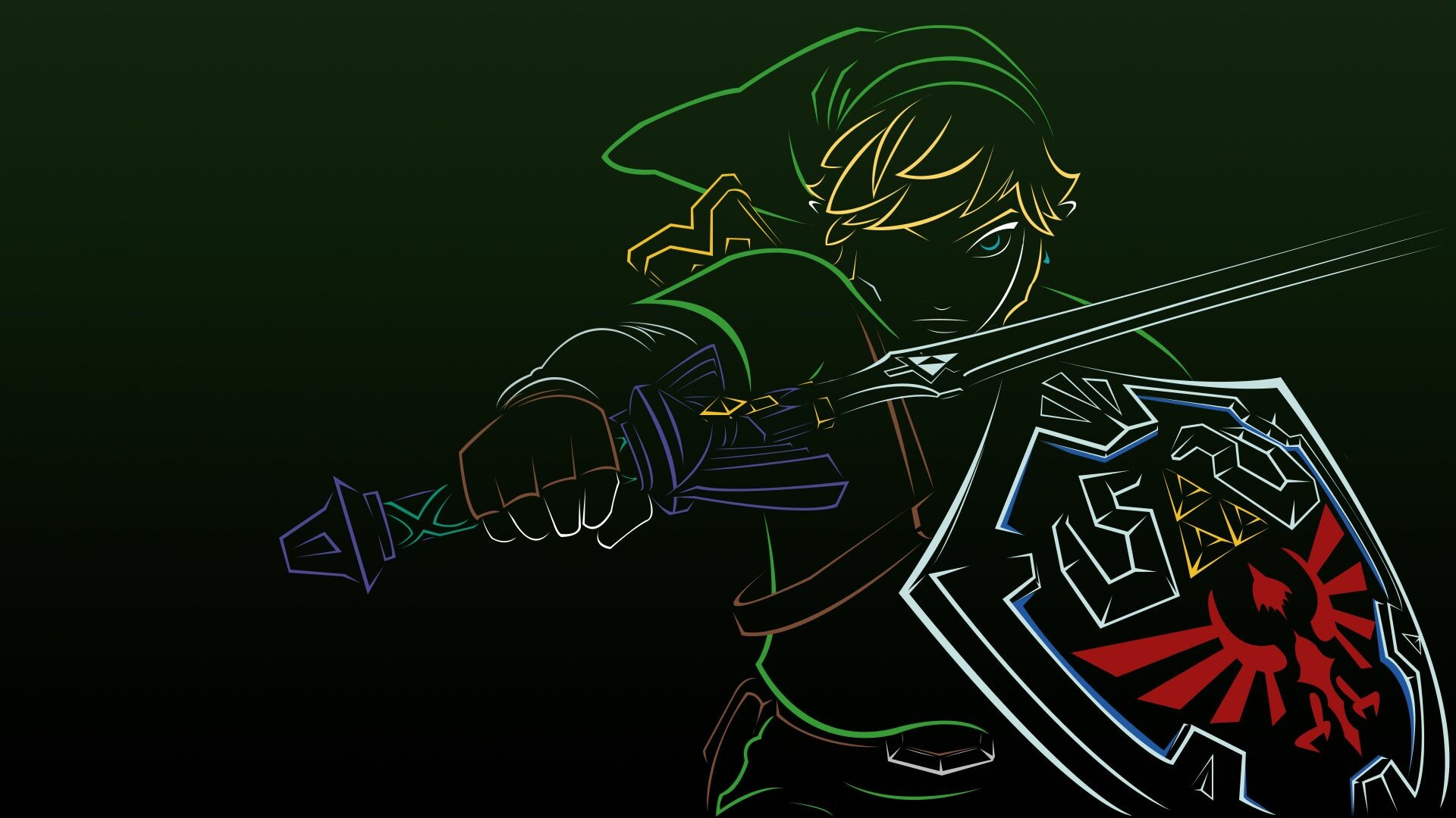 The Legend of Zelda: Link, “Hero of Time”, “Hero of the Winds”, “Hero chosen by the gods”. 1920x1080 Full HD Wallpaper.