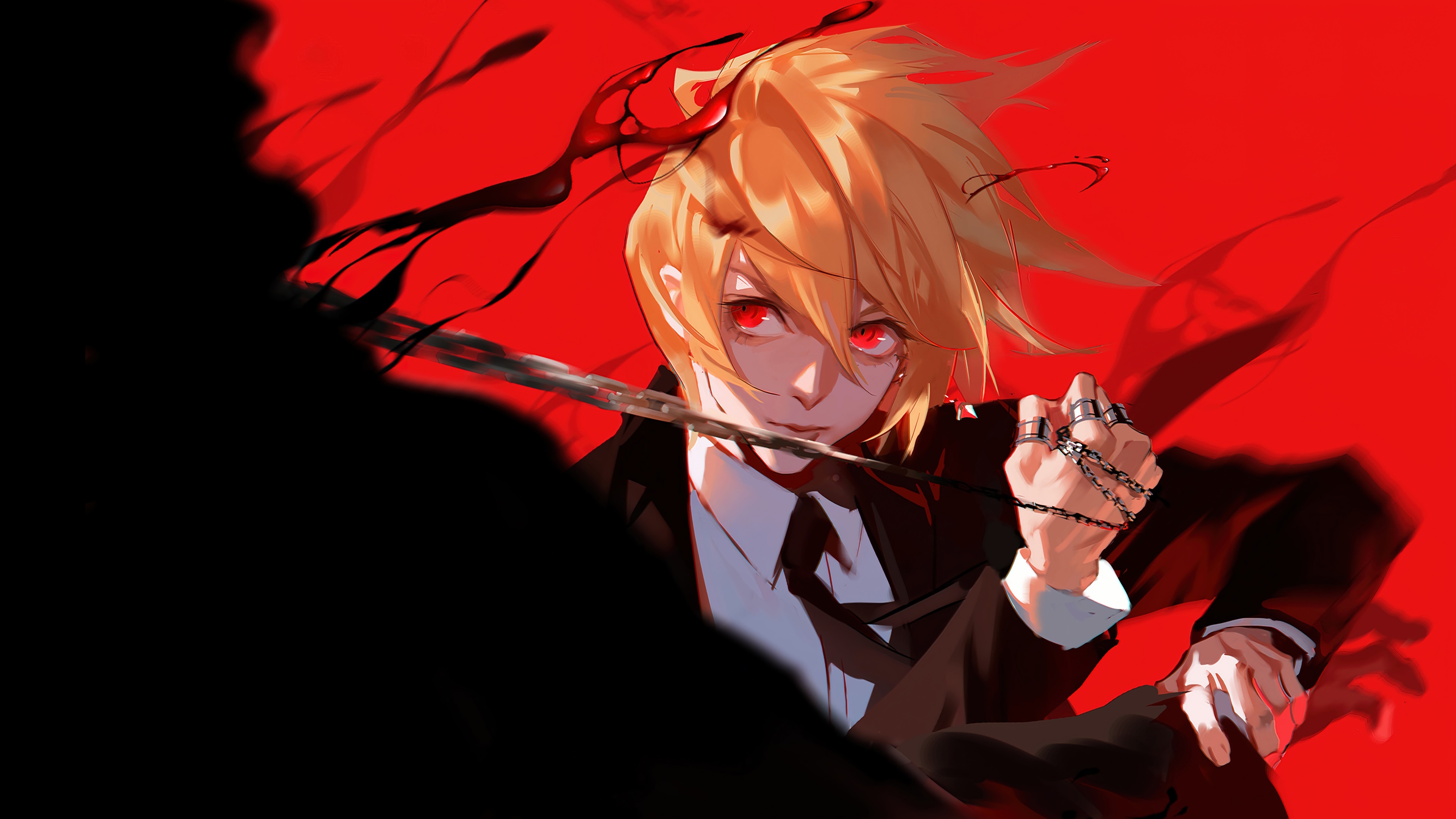 Kurapika, Scarlet eyes, Hunter x Hunter, Anime character, 3840x2160 4K Desktop
