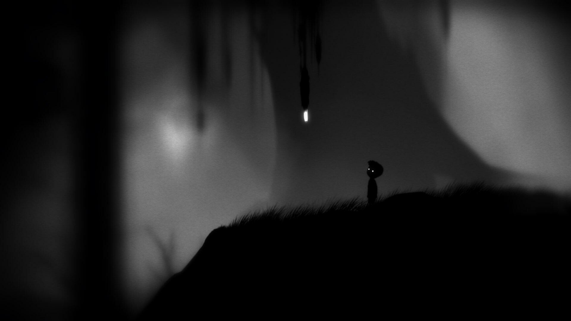 Limbo: The moody, monochromatic game, It has no colour, no dialogue, minimal music, no cut-scenes, no on-screen health meters or other clutter. 1920x1080 Full HD Wallpaper.
