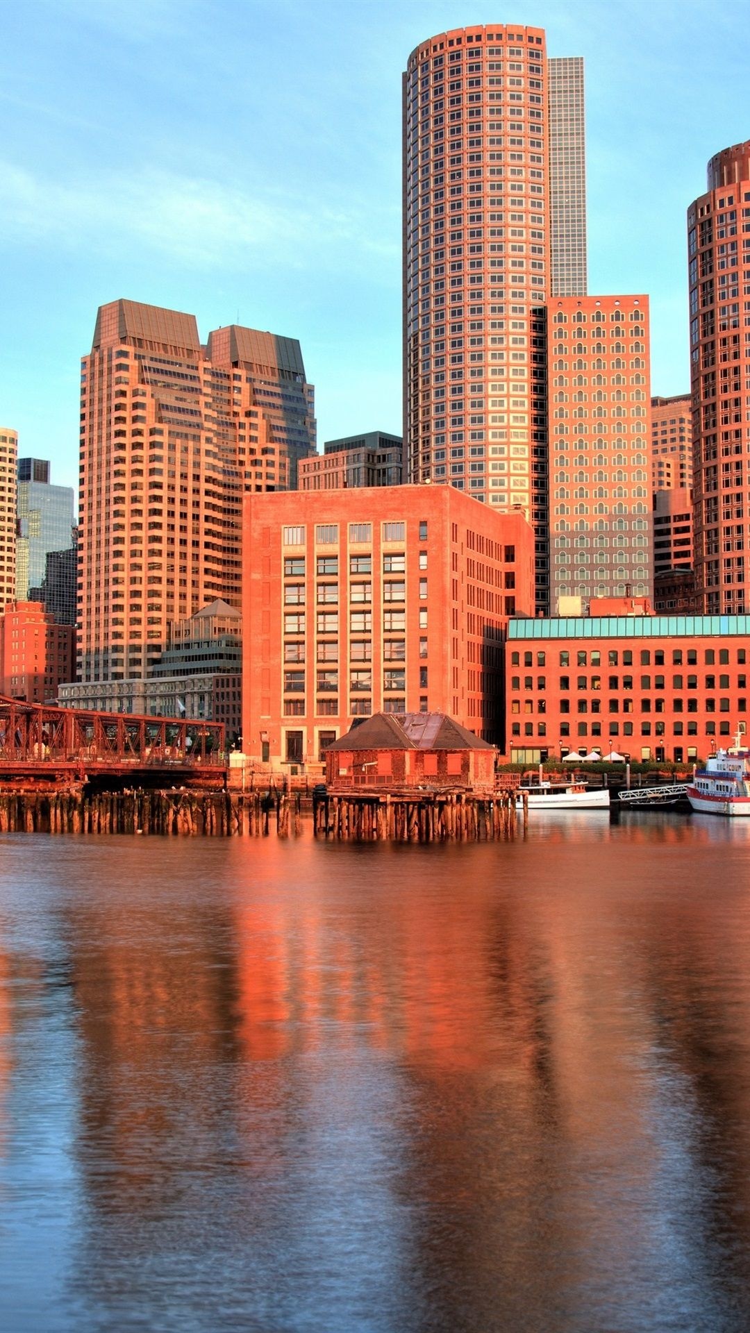 Boston skyline, Urban travels, iPhone 11, Wallpapers, 1080x1920 Full HD Handy