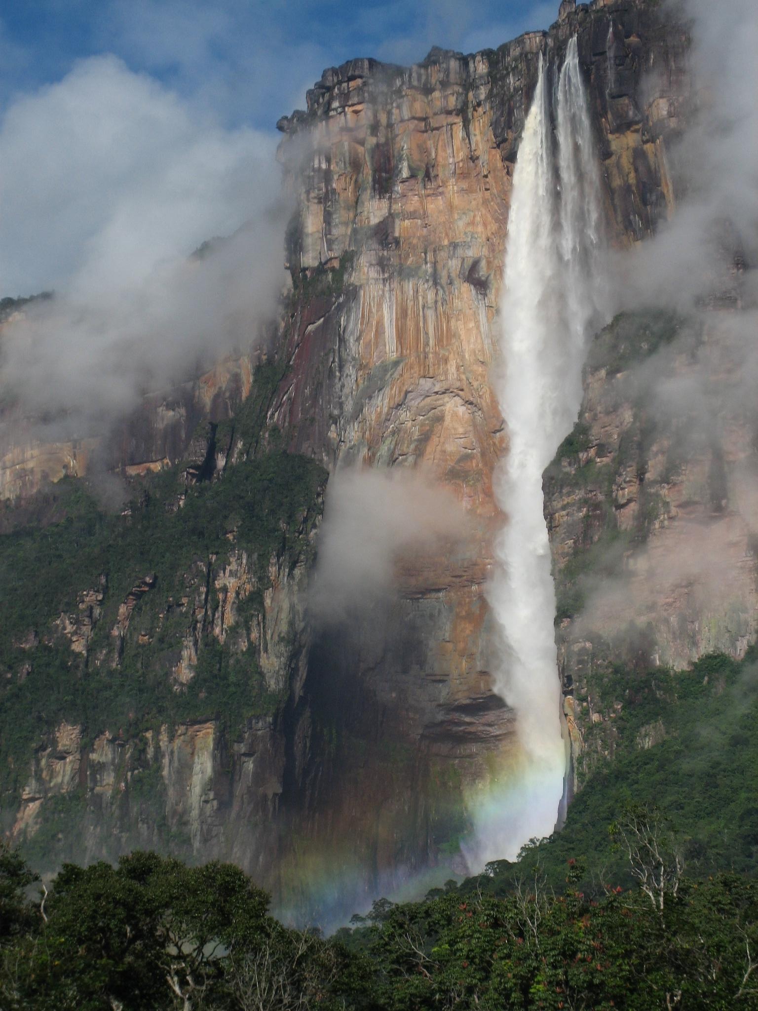 Angel Falls, Lost world, Devils mountain, Plunges off, 1540x2050 HD Phone