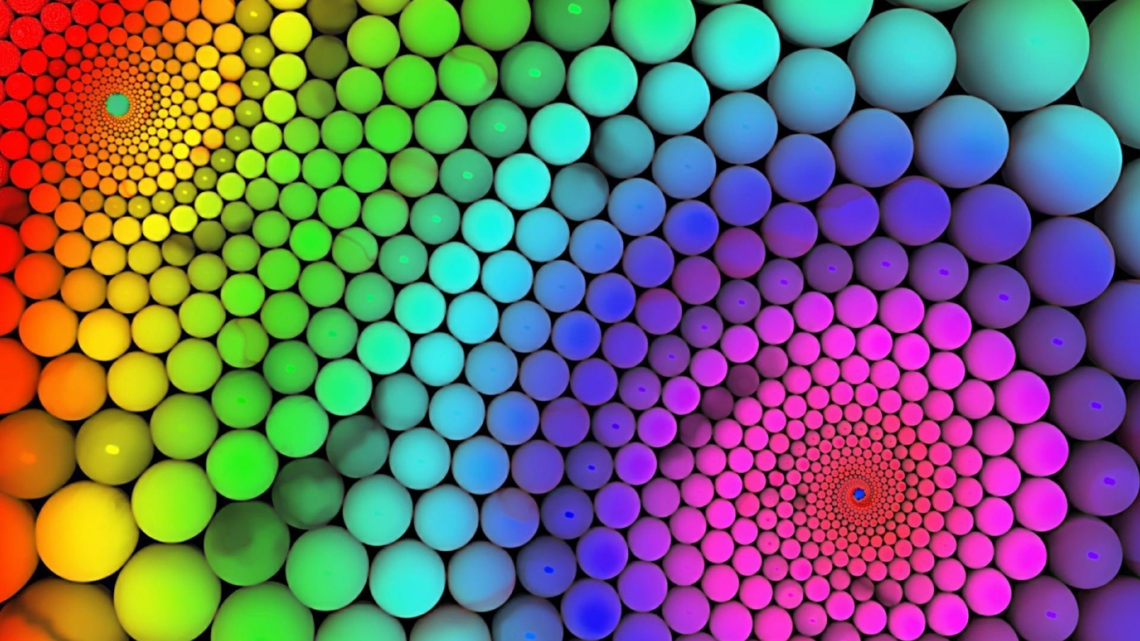 Spiral rainbow, Colorful patterns, Kaleidoscopic designs, Hypnotic spirals, 3840x2160 4K Desktop