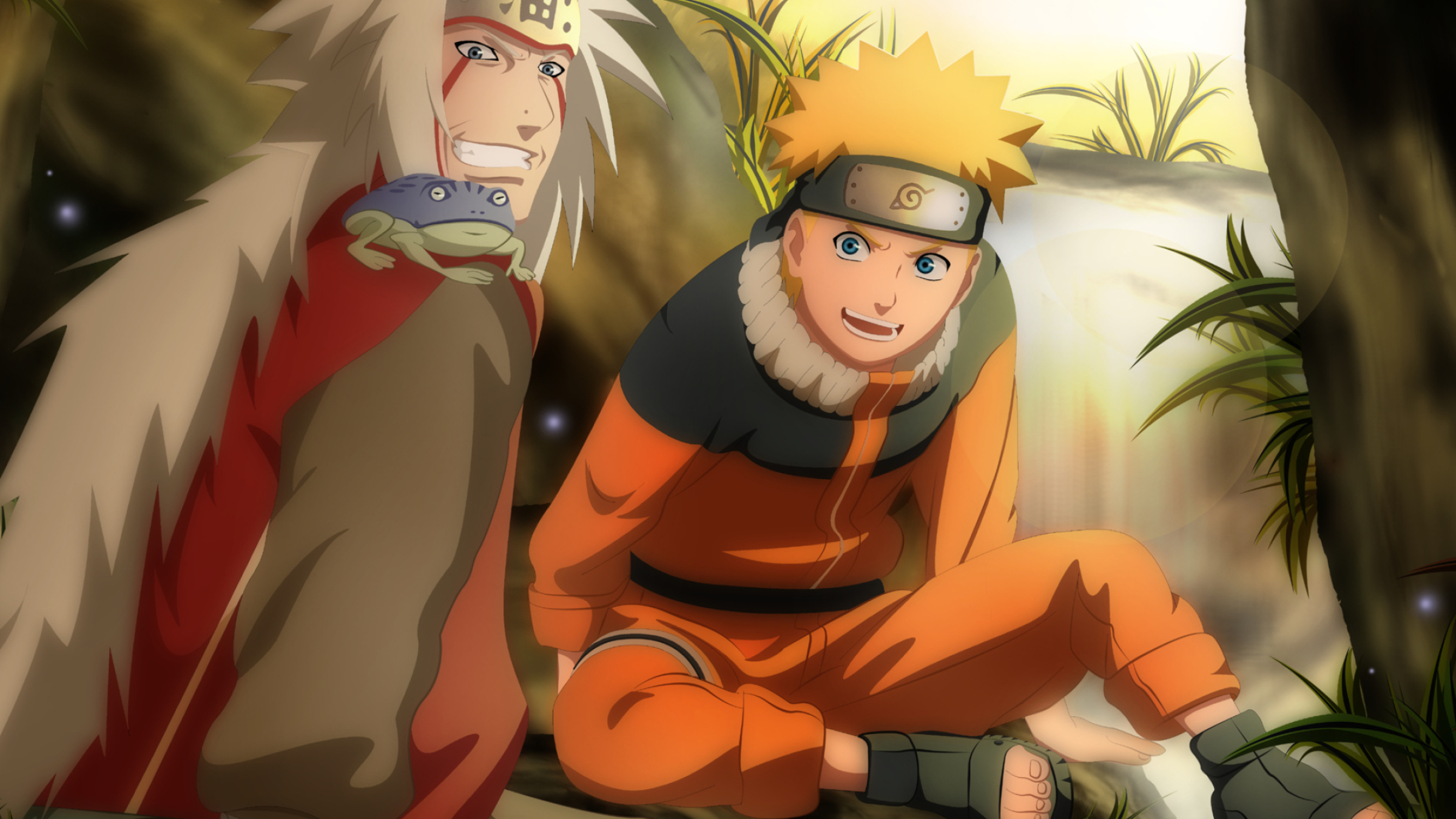 Jiraiya, Naruto and Jiraiya, Naruto Uzumaki, Anime Naruto, 2400x1350 HD Desktop