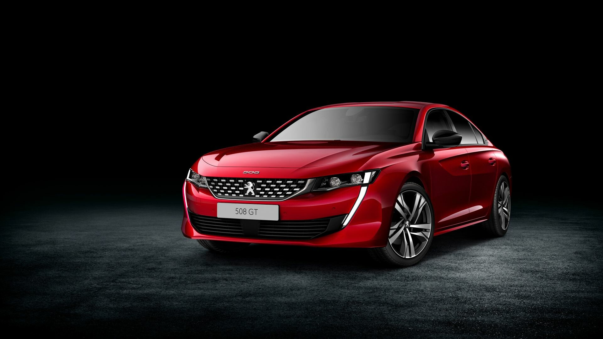 Peugeot: Model 508 GT, Presented a hybrid electric sports sedan at the 2008 Paris Motor Show called the RC HYmotion4. 1920x1080 Full HD Background.