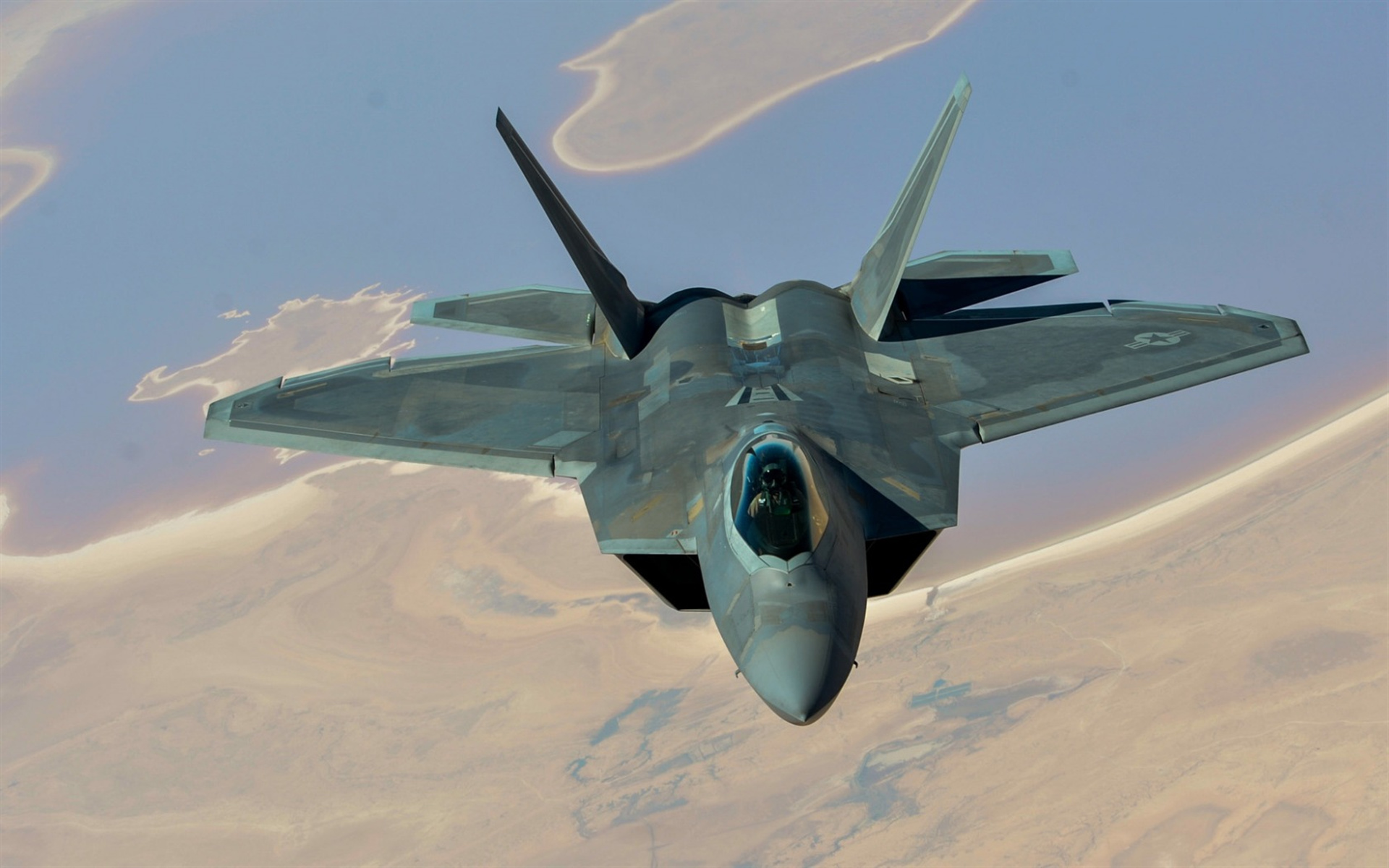 Download wallpapers Lockheed Martin F-22 Raptor, Boeing, F-22, fifth generation of fighters, the US Air Force, the United States, combat aviation for desktop with resolution. High Quality HD pictures wallpapers 1920x1200