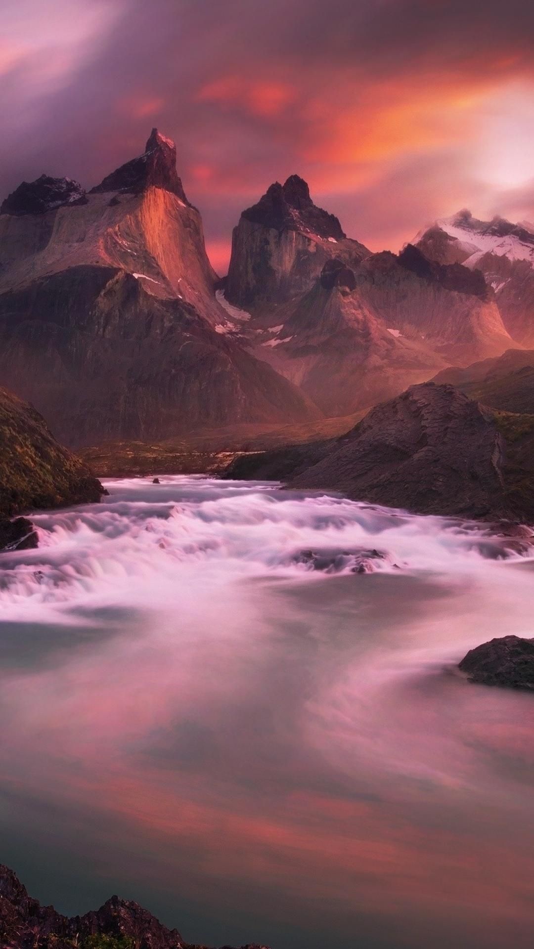 Patagonien Landschaft auf iPhone, 1080x1920 Full HD Handy