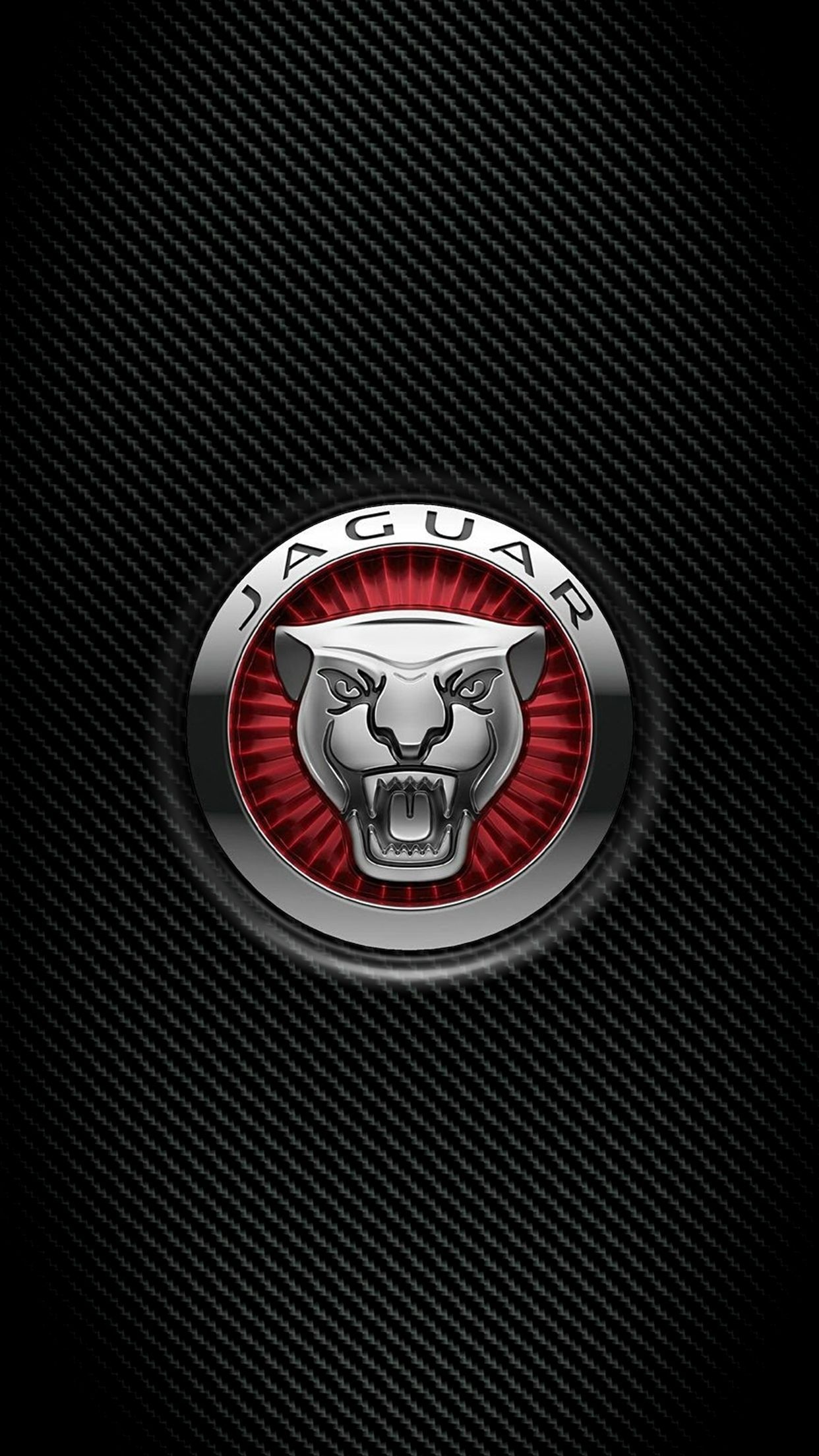 3D Carbon, Jaguar Logo Wallpaper, 1250x2210 HD Phone