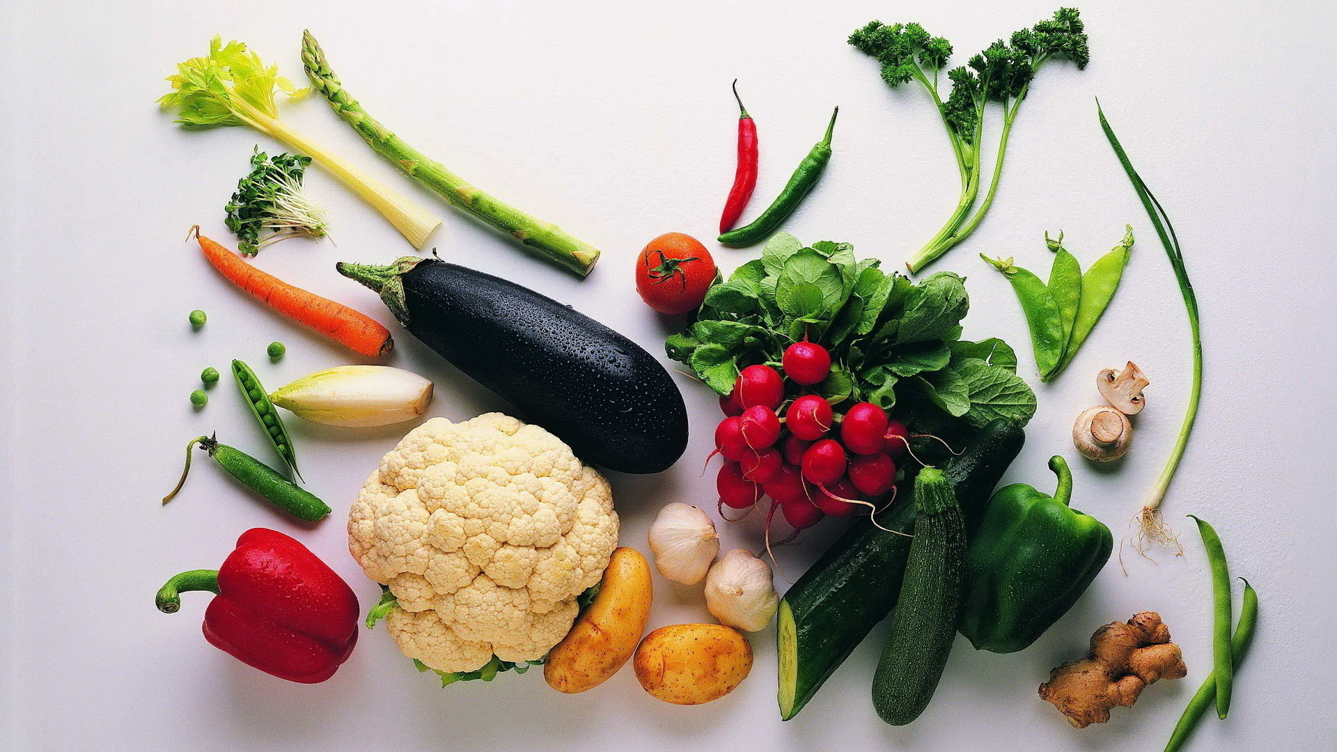 Vegetables: Fresh produce, Vegetarian, Cucurbita pepo. 1920x1080 Full HD Wallpaper.