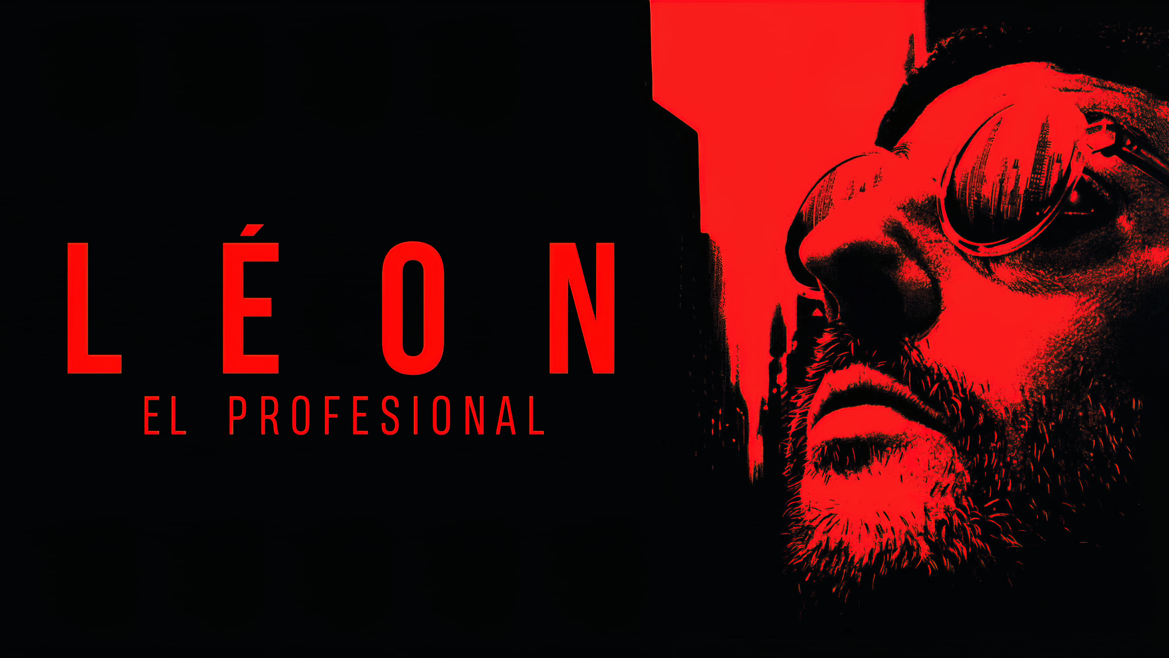 Leon: The film stars Jean Reno and Gary Oldman, Movie poster. 3840x2160 4K Wallpaper.