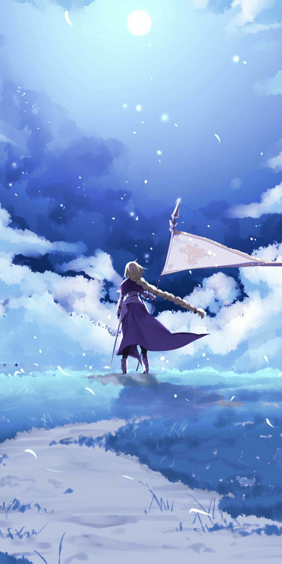 Fate/stay night: Heaven's Feel: Fate/Grand Order, A free-to-play Japanese mobile game. 1080x2160 HD Background.
