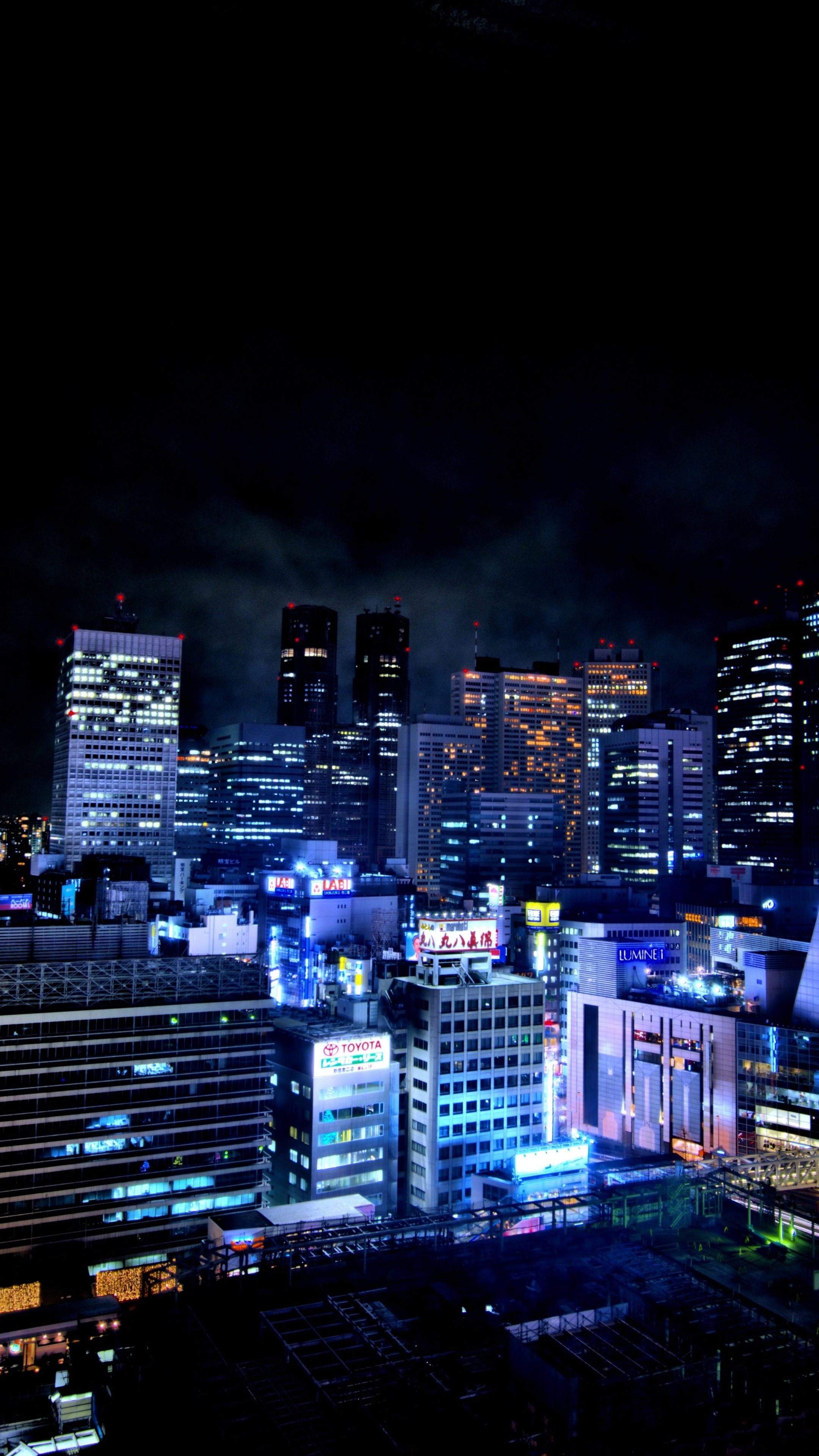 Japan Skyline, Travels, Tokyo at night, 7k UHD wallpaper, 2160x3840 4K Phone