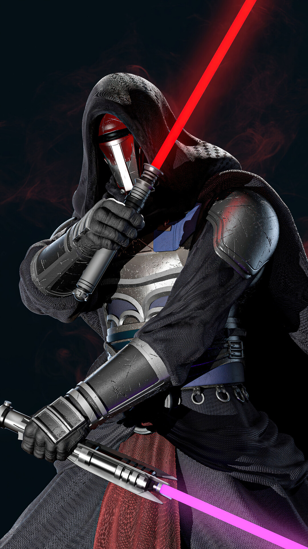 Darth Revan: Was given a new identity as a Republic soldier by the Jedi Council. 1080x1920 Full HD Wallpaper.